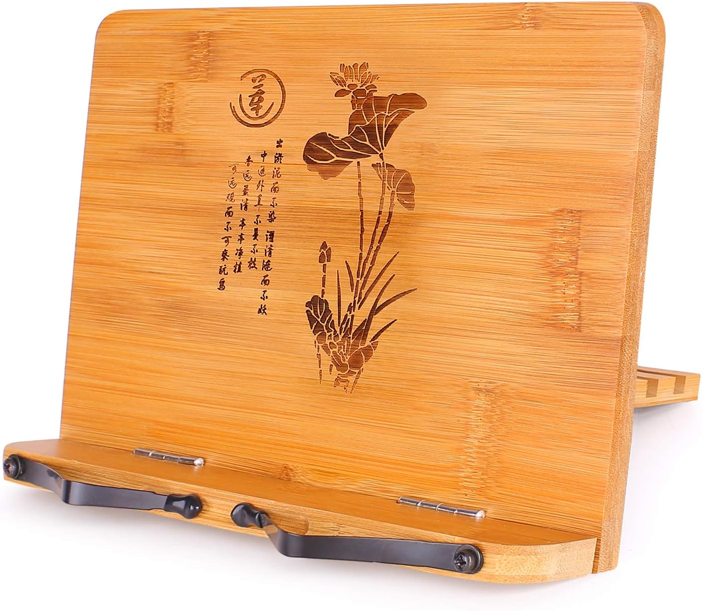 MEGREZ Bamboo Book Stand 11 x 8.0 inch, Foldable Cookbook