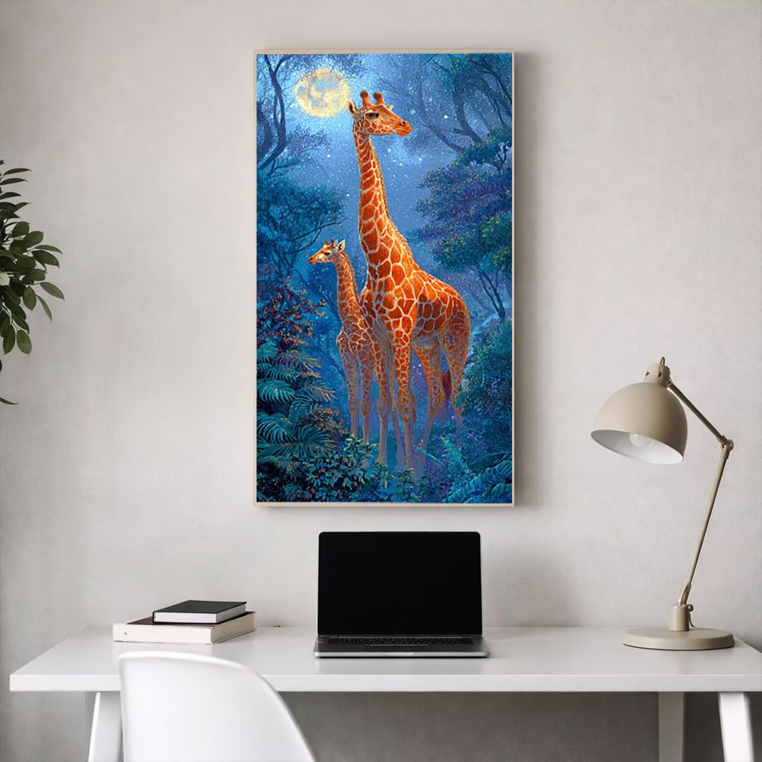 Malowanie według numerów dla dorosłych, duży rozmiar DIY płótno akrylowe zestawy malarskie 60 x 120 cm z pędzlami i pigmentami, kreatywna dekoracja ścienna dla dorosłych, dla początkujących dzieci