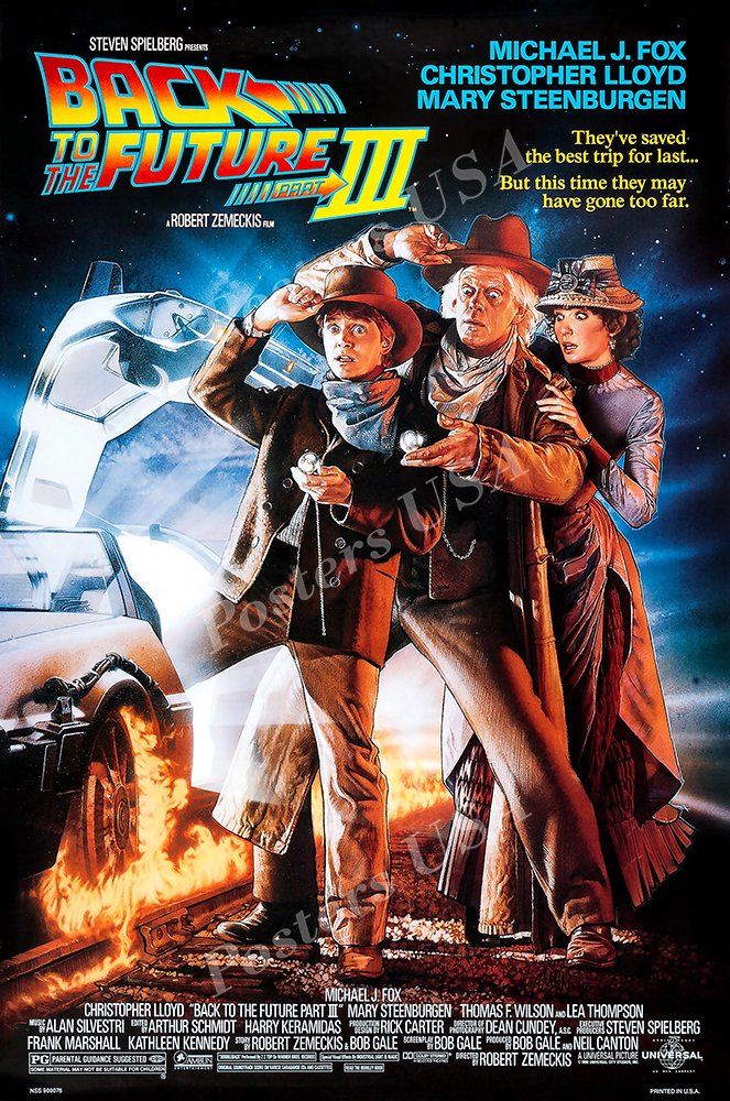PremiumPrints Posters USA Back to the Future III Part 3 Movie Poster GLOSSY FINISH - MOV040 (24" x 36" (61cm x 91.5cm))