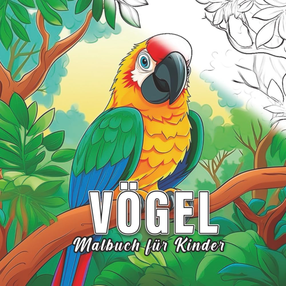 Vögel: Malbuch für Kinder mit 60 Vögel. (Kleine Natur)