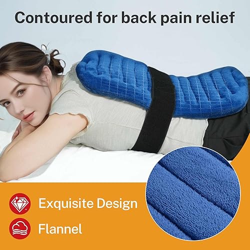 Miniatura 2 de Almohadilla térmica extra grande apta para microondas para espalda con calor húmedo, almohadillas térmicas de semillas de lino para espalda