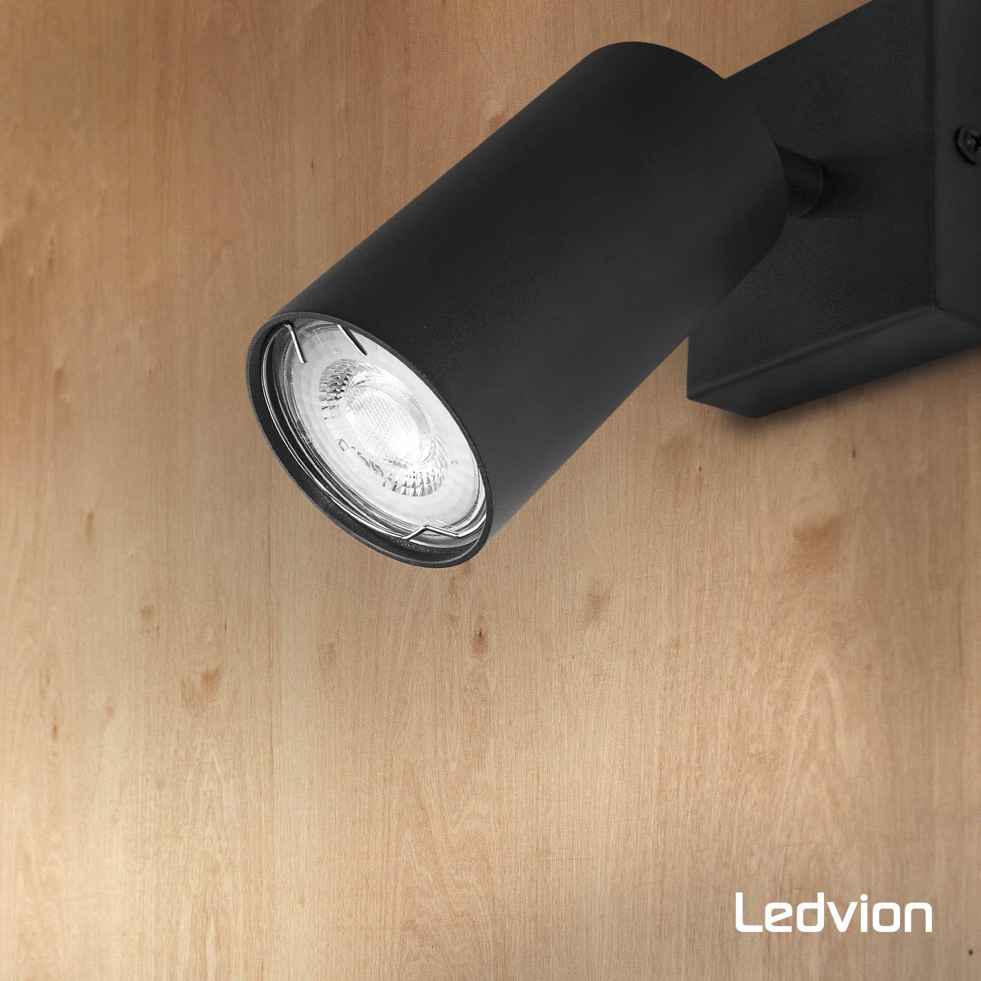 Ledvion - 10X Spots LED GU10 Dimmables Dim-Warm, 5W, 2200-3000K, 345 Lumens, Verre Complet, Économe en Énergie