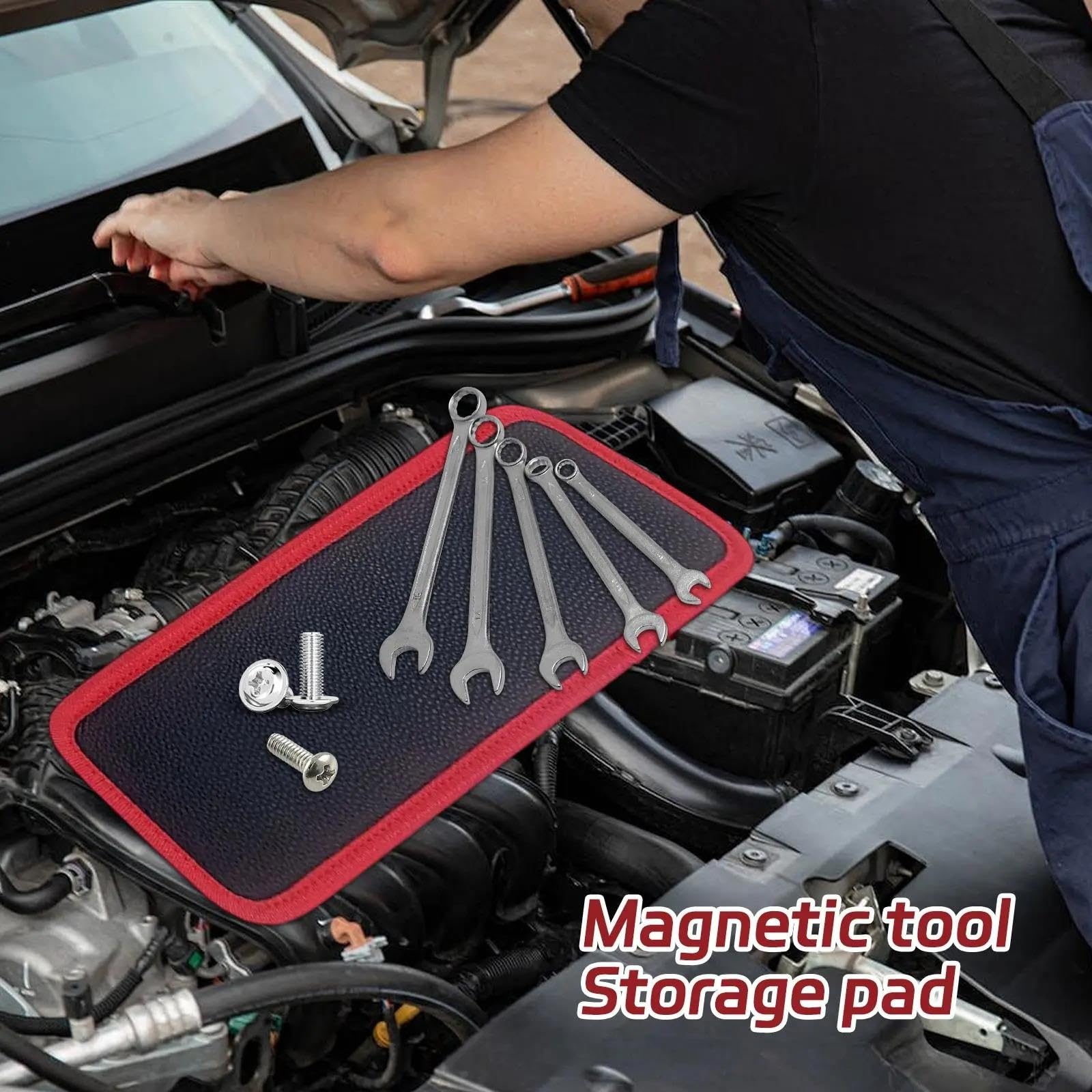 Magnetische Werkzeugablage Magnetische Werkzeugunterlage, flexibler Werkzeughalter und matte Mechanikerablagen(A)
