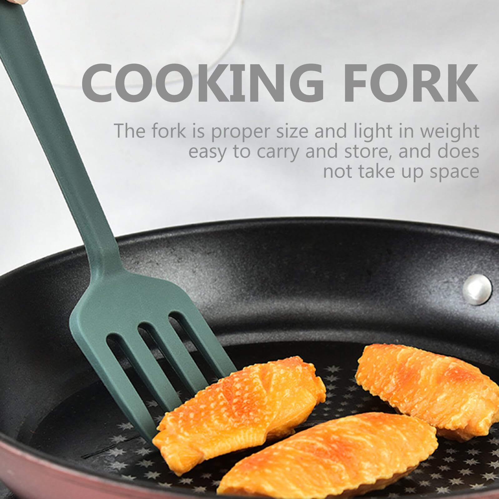 Fourchette en Silicone pour Mélanger et Servir Résistante la Chaleur pour Pâtes Pâtes Ustensile Cuisine Facile à Nettoyer