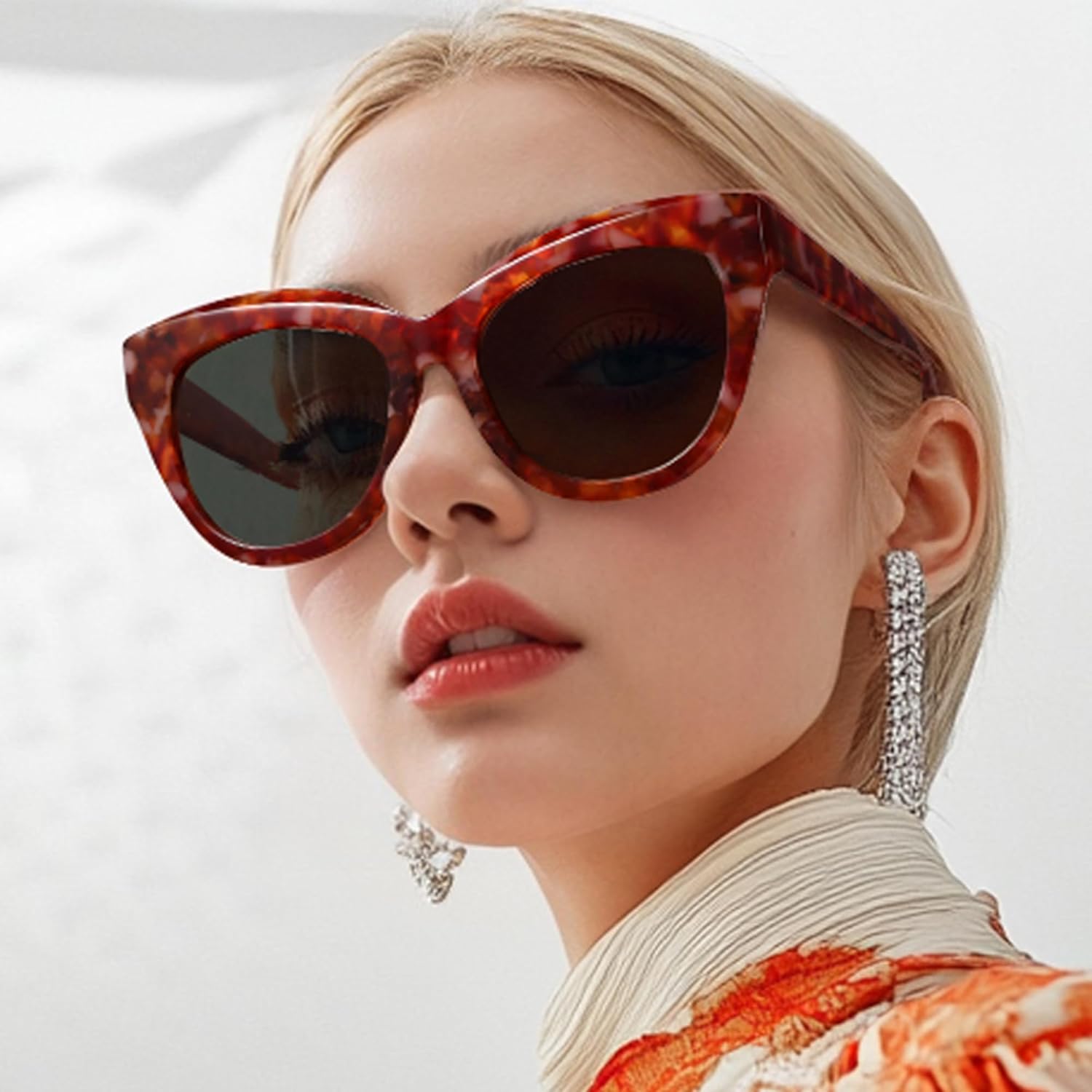 ZENOTTIC Trendy Polarized Women Sunglasses: Retro Cateye Shades - Sun Glasses Designed for Vacation with UV400 Protection - Image 2