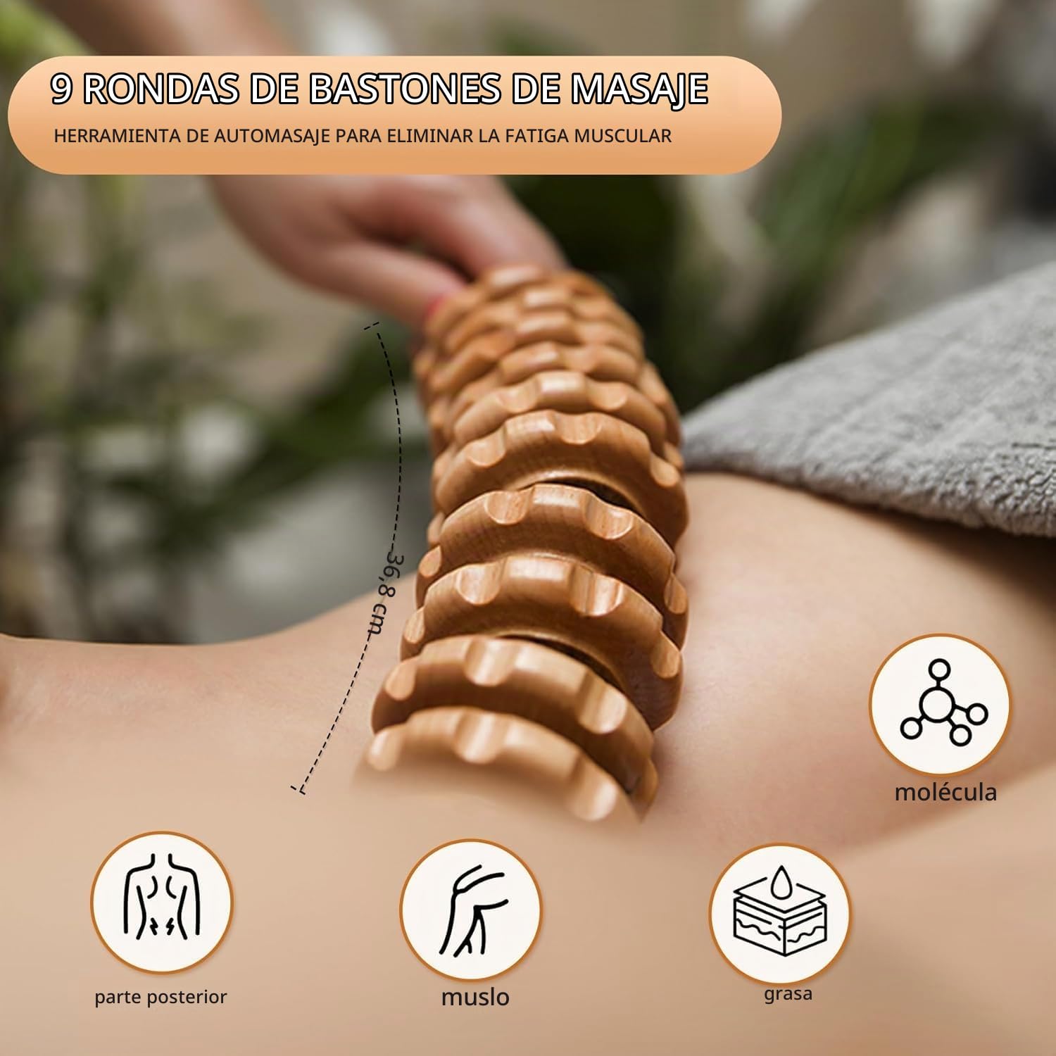 Herramienta de masaje de terapia de madera 16 en 1, masajeador de drenaje linfático, kit de terapia de madera para esculpir el cuerpo, alivio del dolor muscular, rodillo de madera para mujeres LUMEIRA
