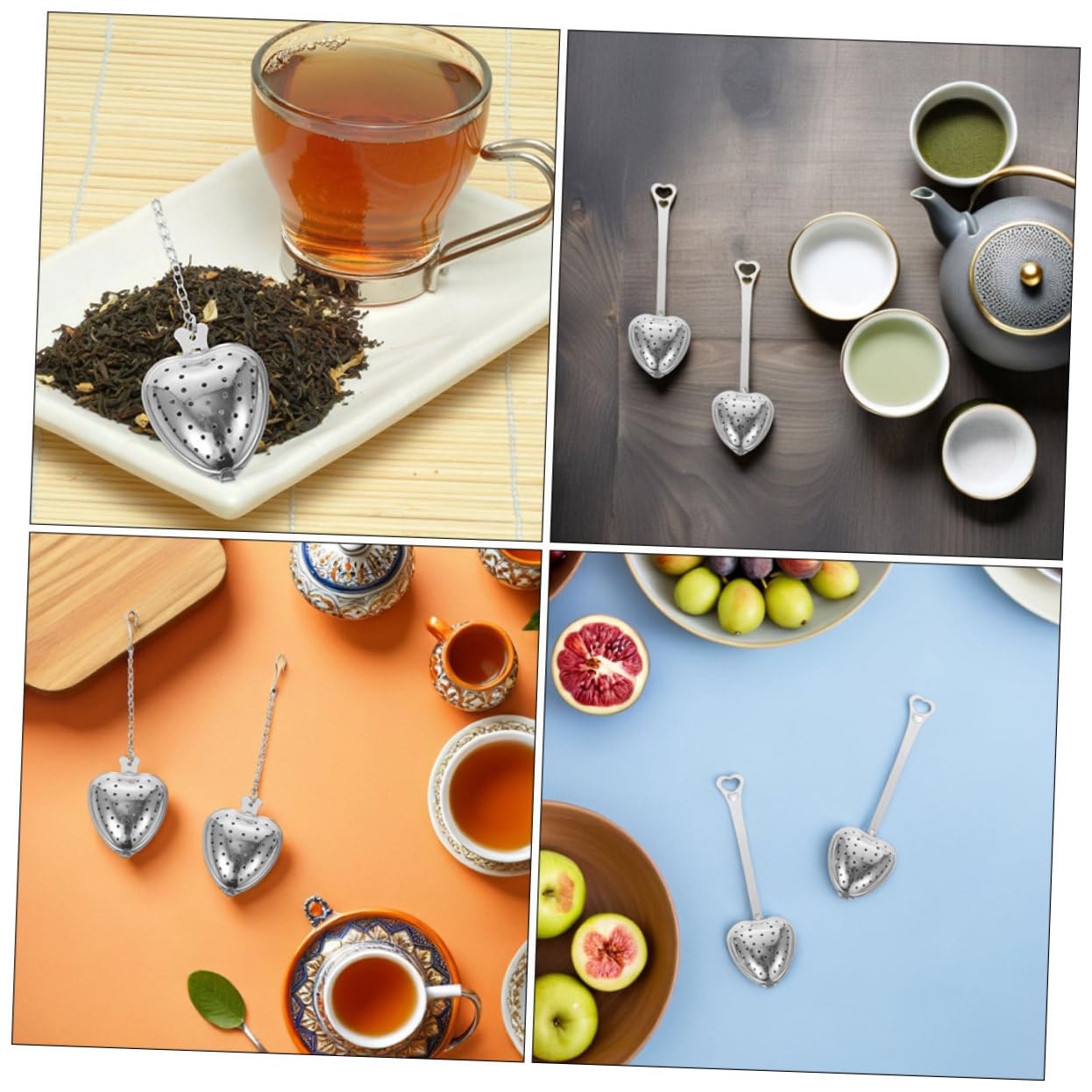 ABOOFAN 40 Stck. Edelstahl -Teefilter Mesh-Teesieb Tee -Infuser Tee ball feinmaschiges Sieb feines Rostfreier Stahl Silber