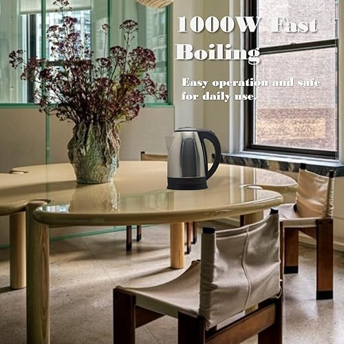 Miniatura 2 de Mogart Kenlanz - Hervidor eléctrico de 1.8 L, hervidor de té, hervidor de agua rápido de 1000 W, hervidor de agua con apagado automático y