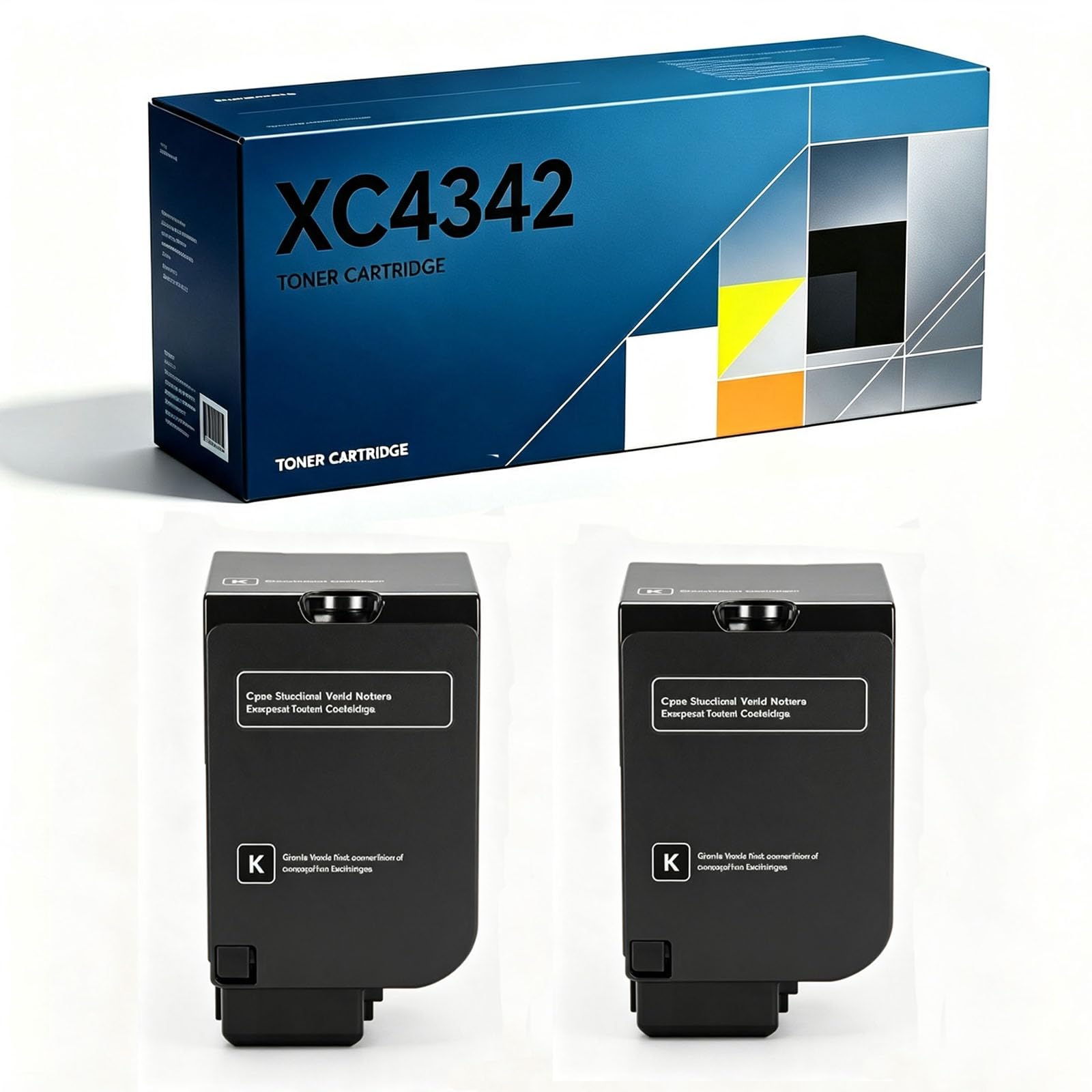 Compatibile con cartuccia di toner XC4342 XC4352 stampante, alta potenza 25.000 pagine, imaging accurato e colori ricchi, con chip, nero, grande capacità, 2 pieces |
