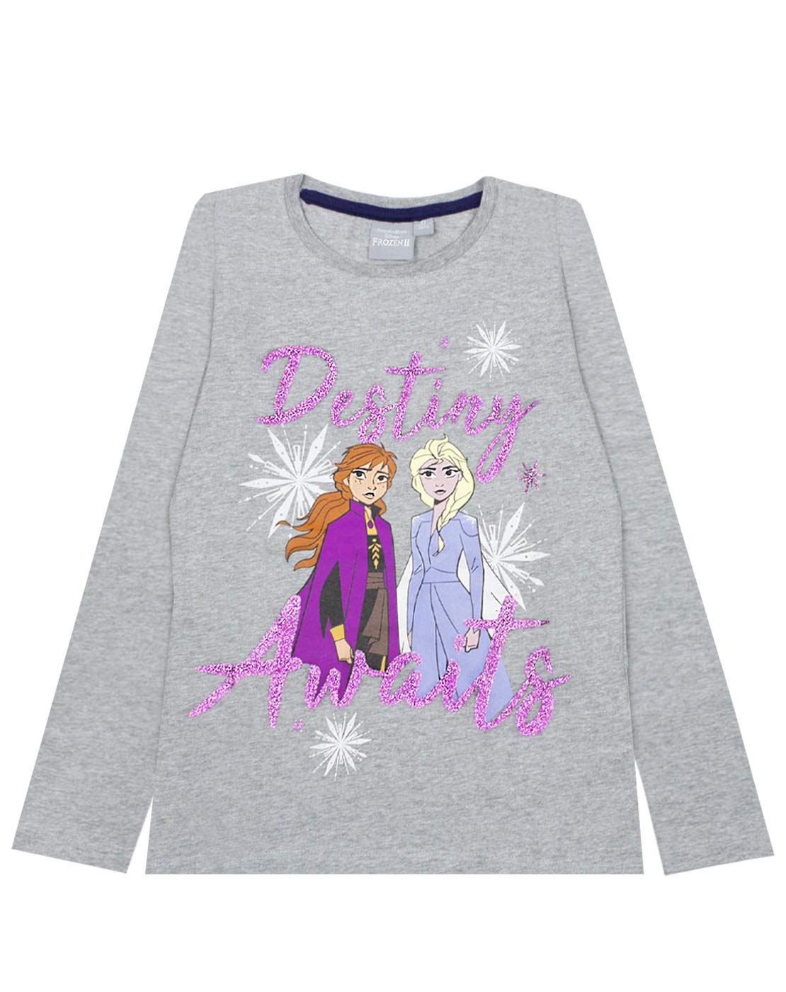 Vanilla Underground Girls Grey Disney Frozen 2 Elsa & Anna Destiny Awaits Novelty Character Top