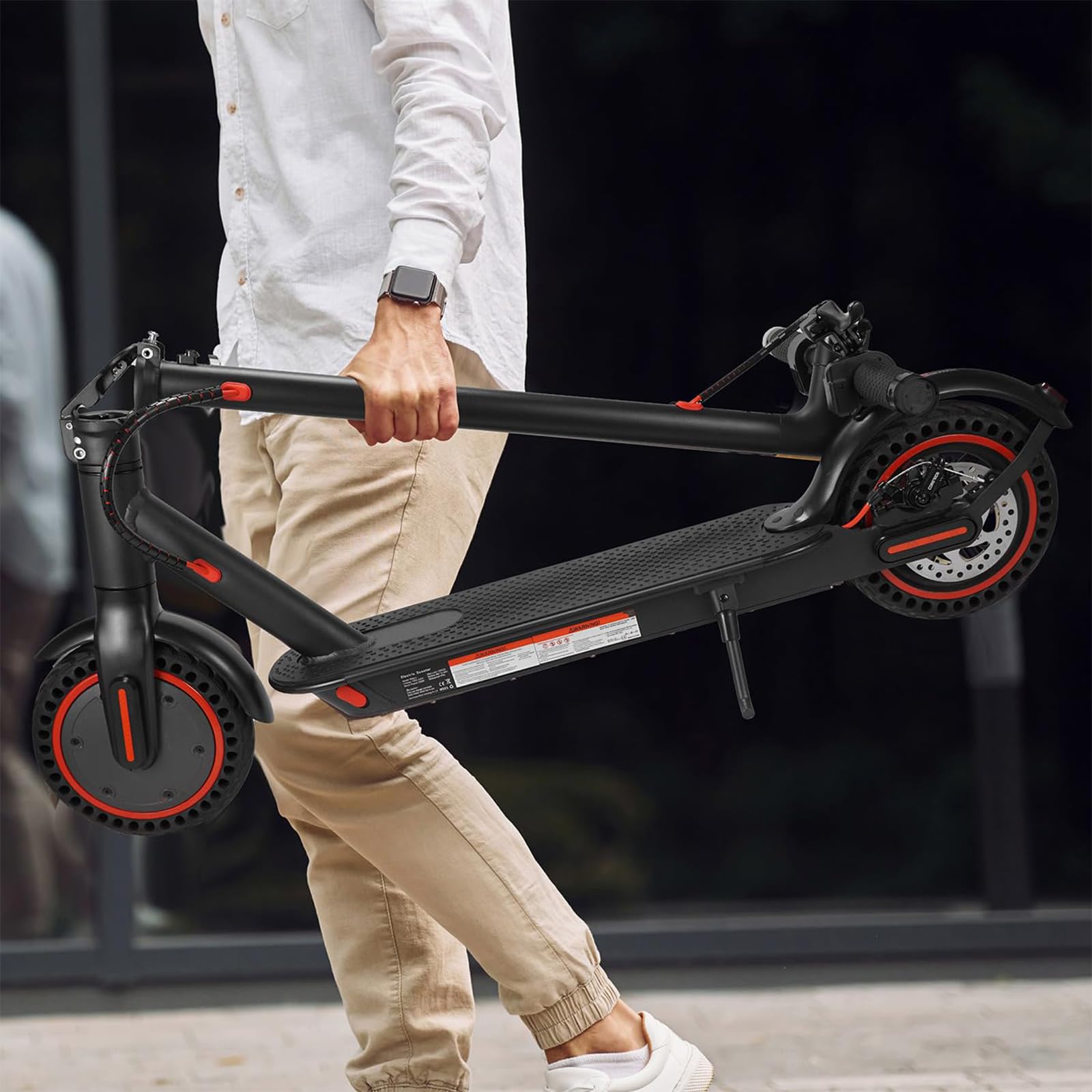 8.5" Monopattino Elettrico Adulto, 350W Pieghevole Monopattino Elettrico Autonomia 30KM, Max 25 KM/H, Freno sistema di frenata scooter elettrico di, Freni Cicalino, Carico Massimo 120KG