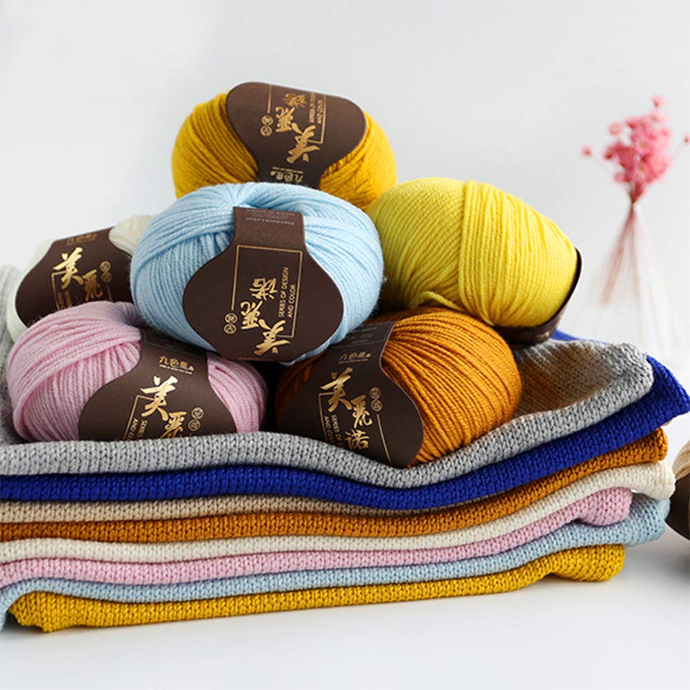 300G 100% Merino Bolas de Lana para Tejer suéteres Crocheting Y Bufandas, Suave y cálido, 24 Colores Disponibles, Medio Grueso Hilo,20
