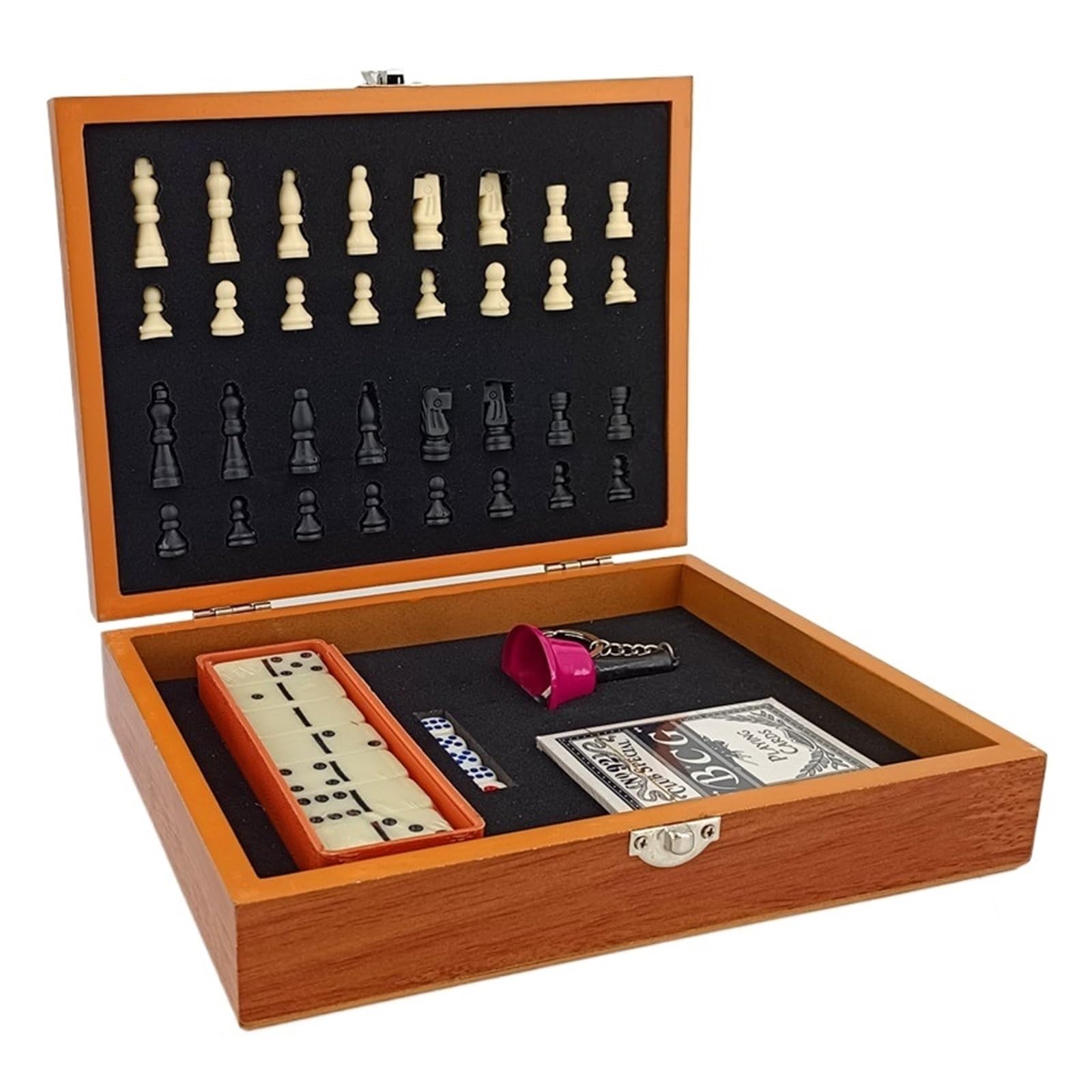 schachspiel Personalisiertes Schachset, tragbares Reiseschachspielset, Geschenk for Schachliebhaber, Kinder und Erwachsene