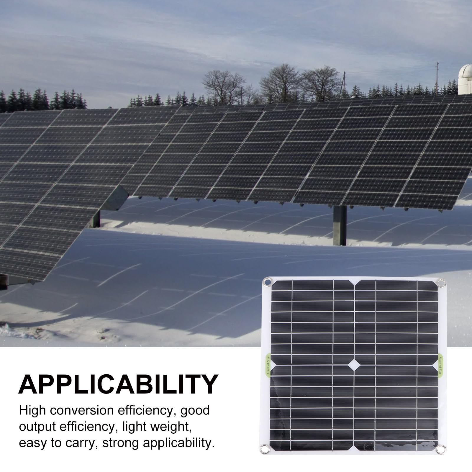 Pannello Solare Monocristallino per Viaggi Nero 200w | Rapporto 98%, Alta Stabilità, Facile da Trasportare, per Attività All'aperto