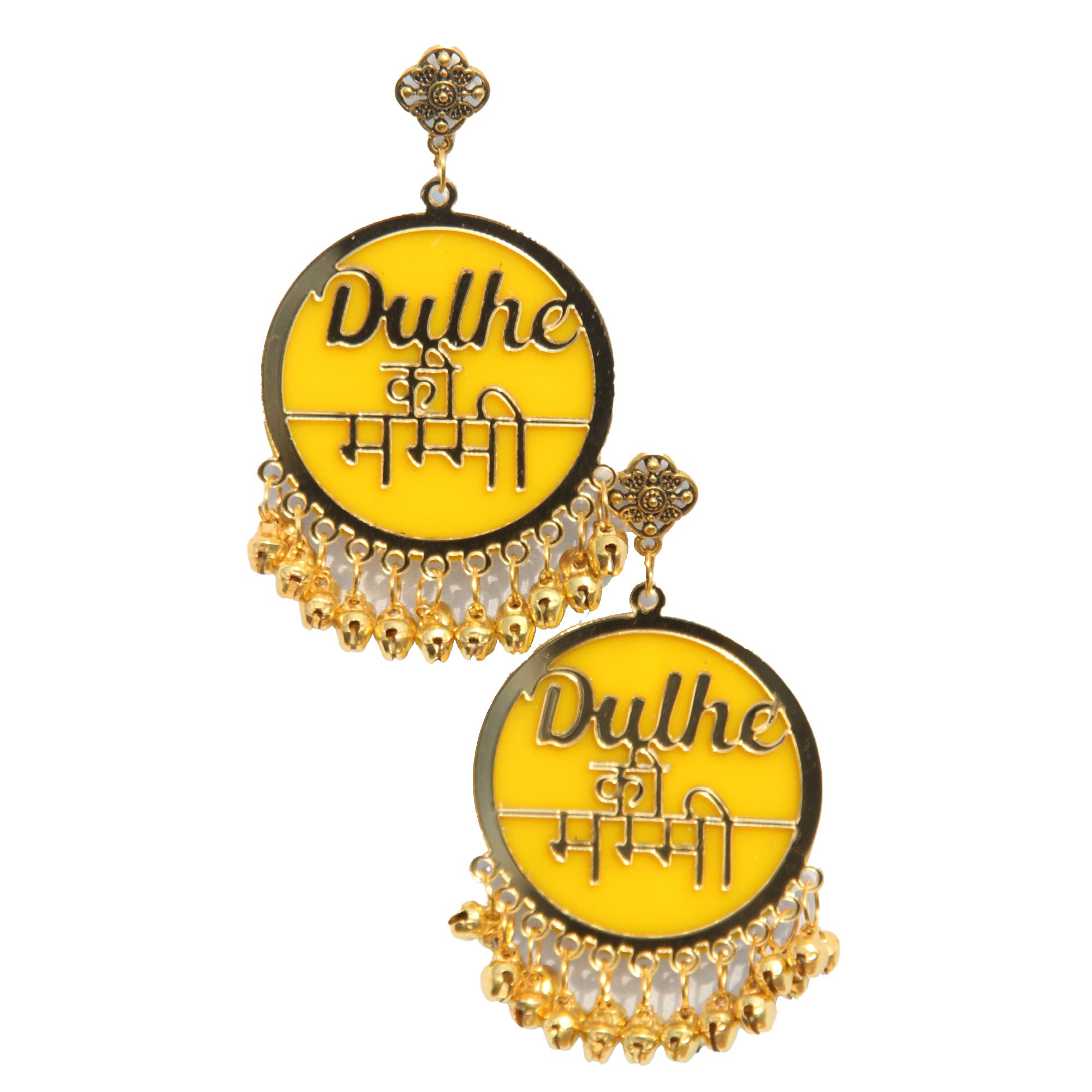 RN Collection Acrylic Dulhe Ki Mummy Earrings For Women & Girls. (Yellow & Gold) (B08ZN8L8ZZ) Amazon Price History, Amazon Price Tracker