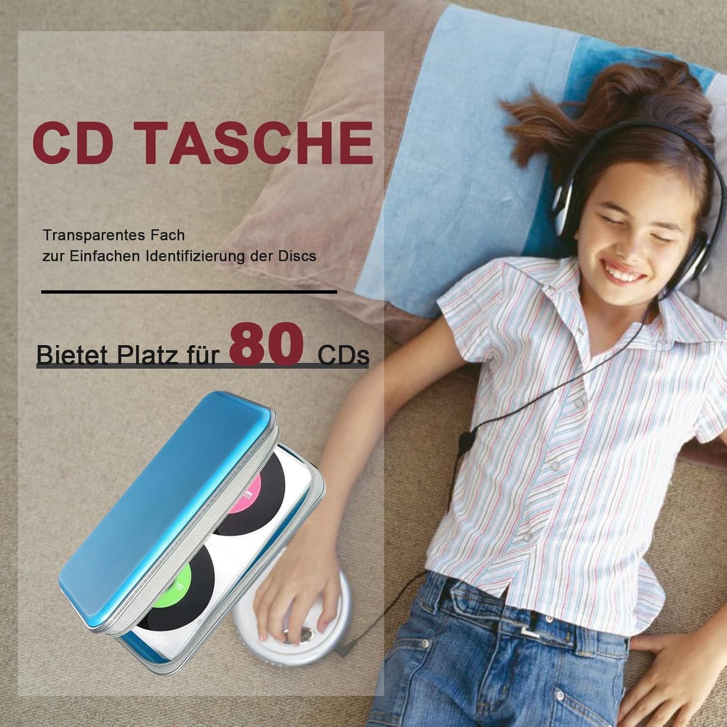 Les sacs CD, les sacs de rangement pour disques DVD, les de rangement pour CD pour la maison et les automobiles peuvent contenir 80 disques