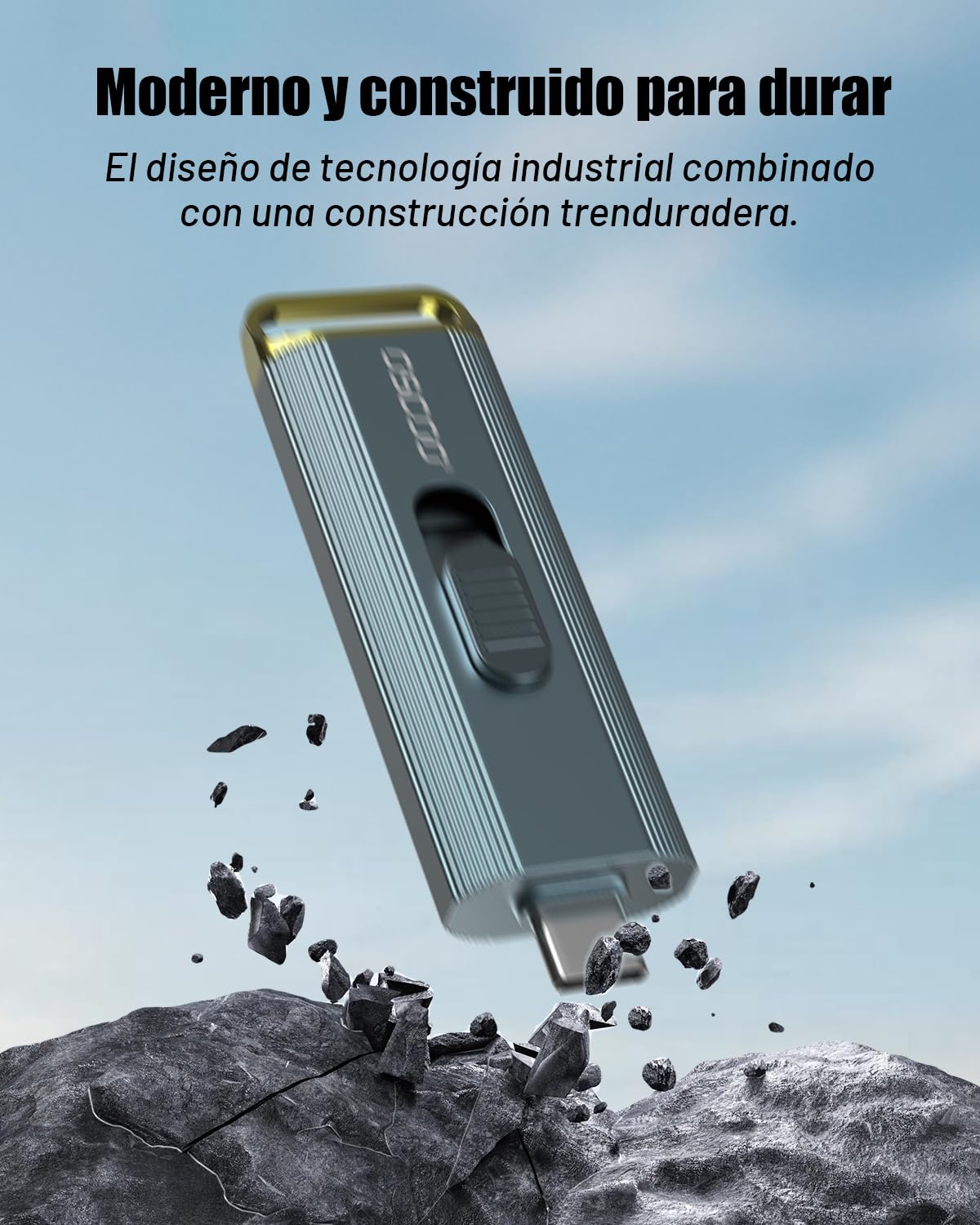 Unidad Flash SSD 512GB Disco Duro Externo ultrarrápido hasta 2100MB/s con Puertos USB-C y USB-A duales Memoria USB compacta y Lista para Viajar para iPhone,Android Phone,Tablet,Windows,Mac