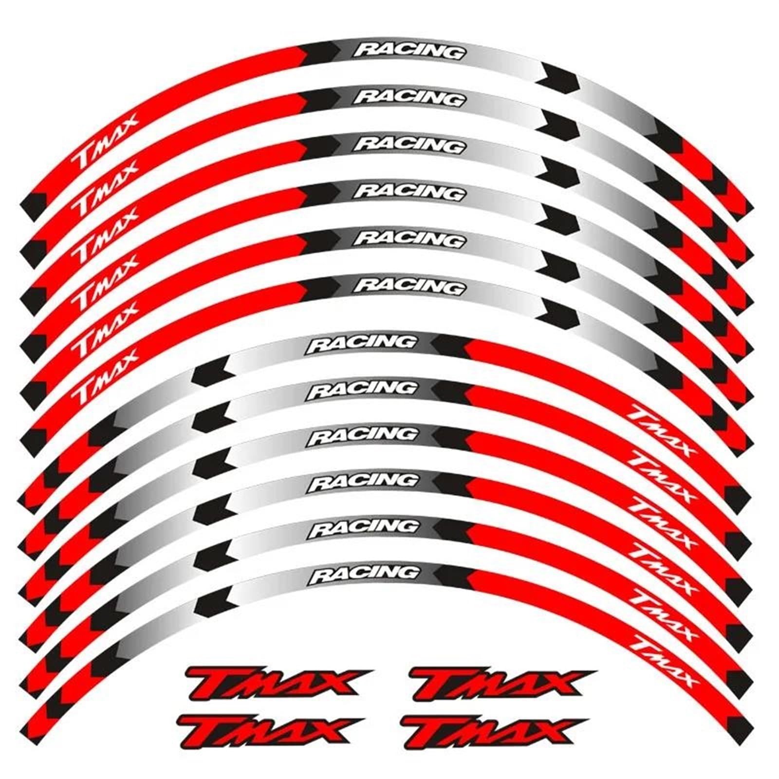 Stickers Motorcycle Wheel Stickers Night Reflective Decorative Rim for TMAX T MAX(Style 4)