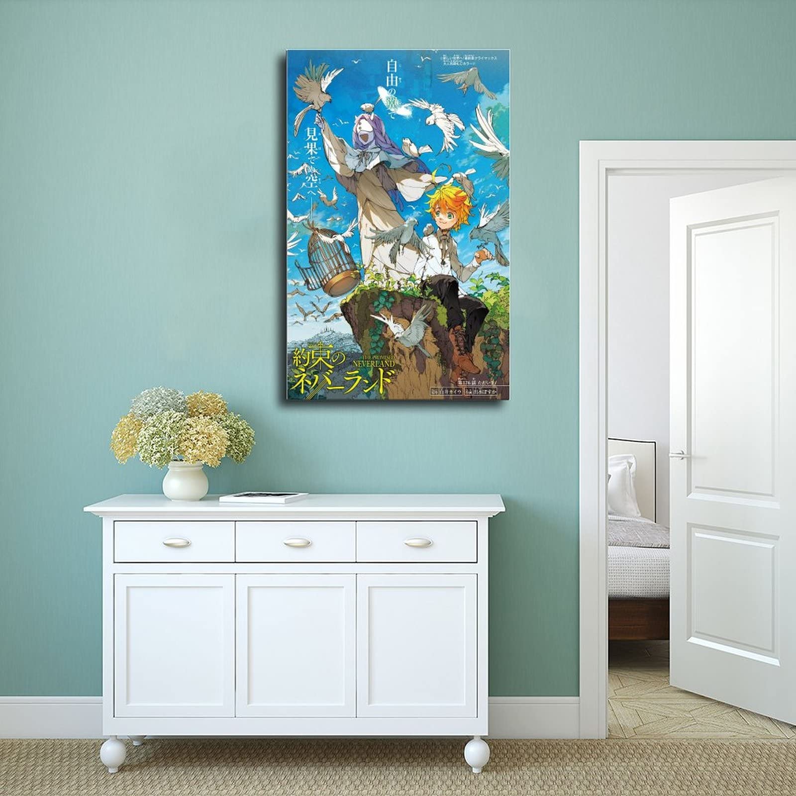 Poster Anime The Promised Neverland Emma Ray 10 sur toile pour décoration de chambre à coucher Poster Anime The Promised Neverland Emma Ray 10 sur toile pour décoration de chambre à coucher