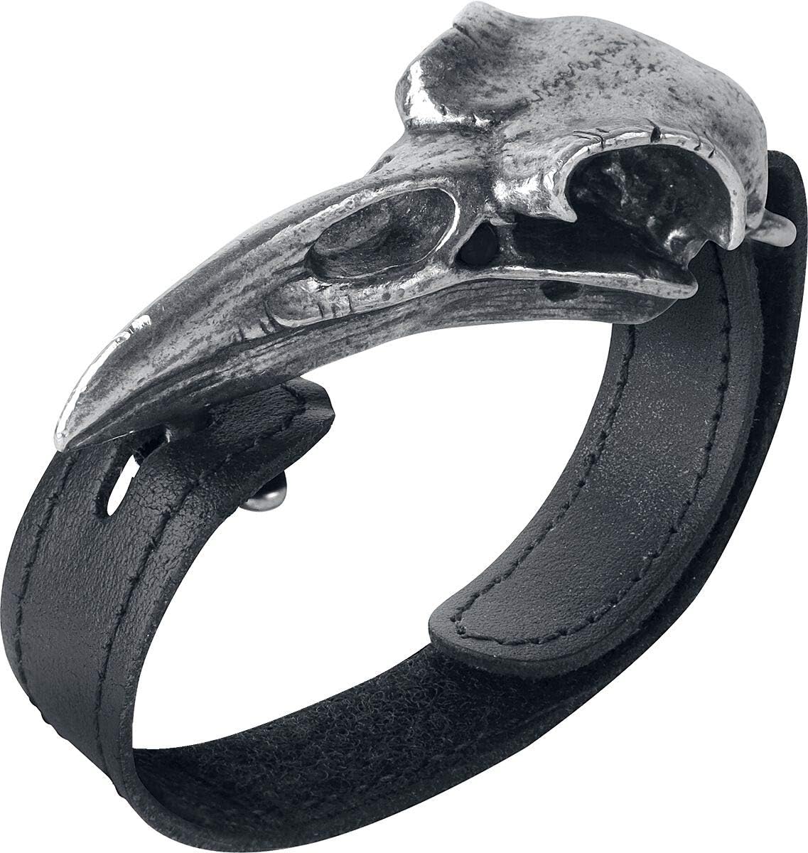 Alchemy Gothic Rabenschädel Raven Skull Wrist Strap Bracelet