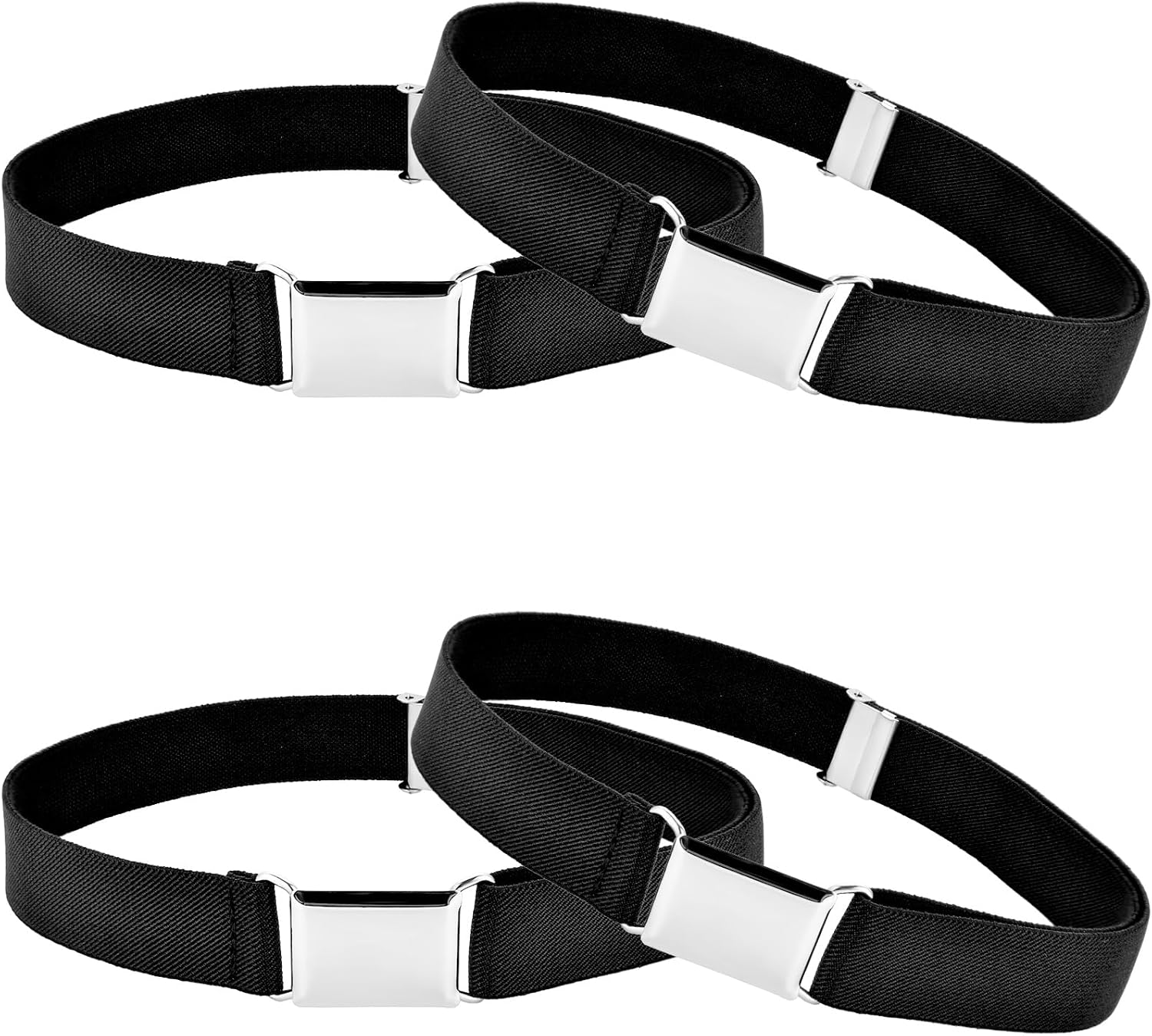 Tatuo 4 Pcs Kids Buckle Belt Kid Adjustable Elastic Belt Boy Stretch Belt for Children Favor
