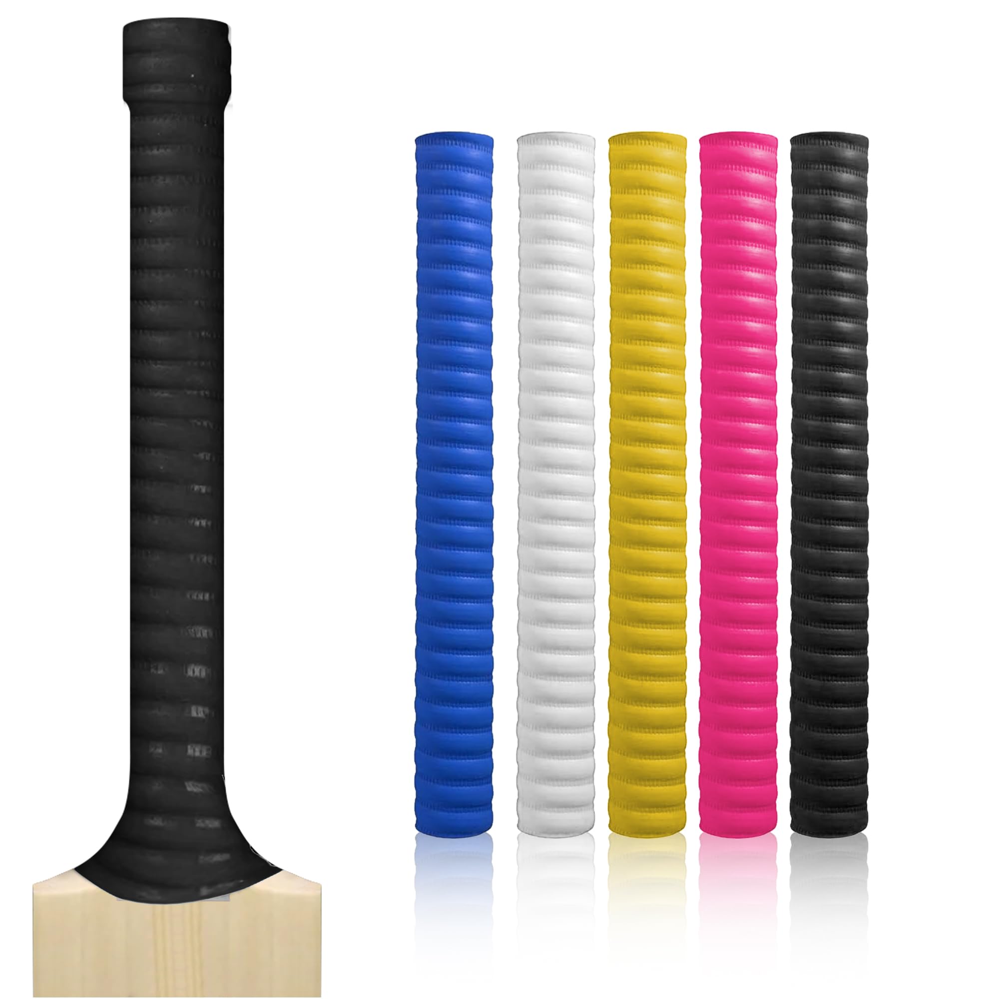 Cricket Bat Grips โ Premium Rubber Cricket Bat Grip Tape for Maximum Hold & Shock Absorption Pack of 5 โ image 1