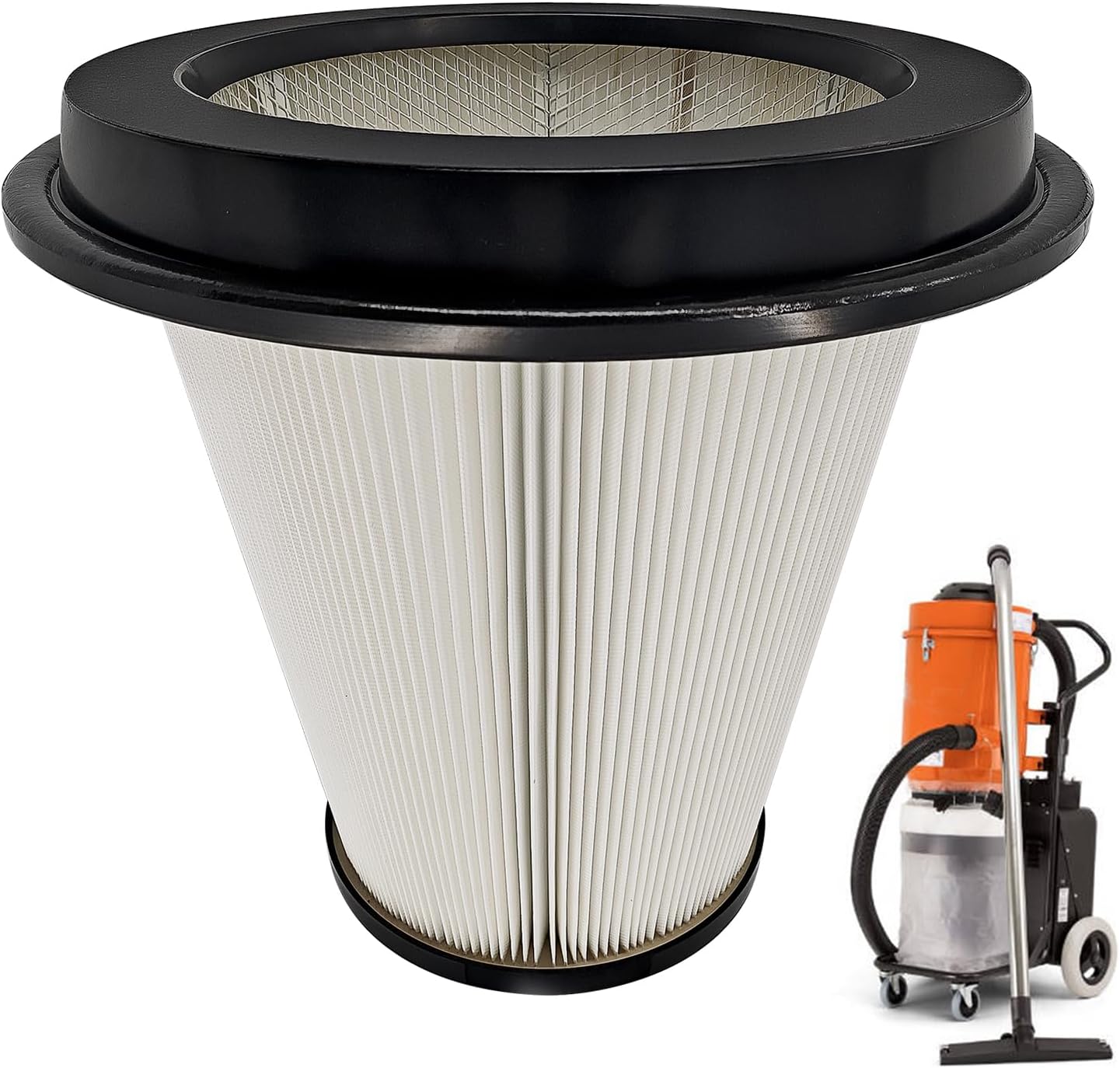 200900050 S26 Filter Compatible with Pullman Ermator S26 S13 S36 - Cotton HEPA Dust Extractor Filter for Wet/Dry Industrial Vacuums-Replace 590430201