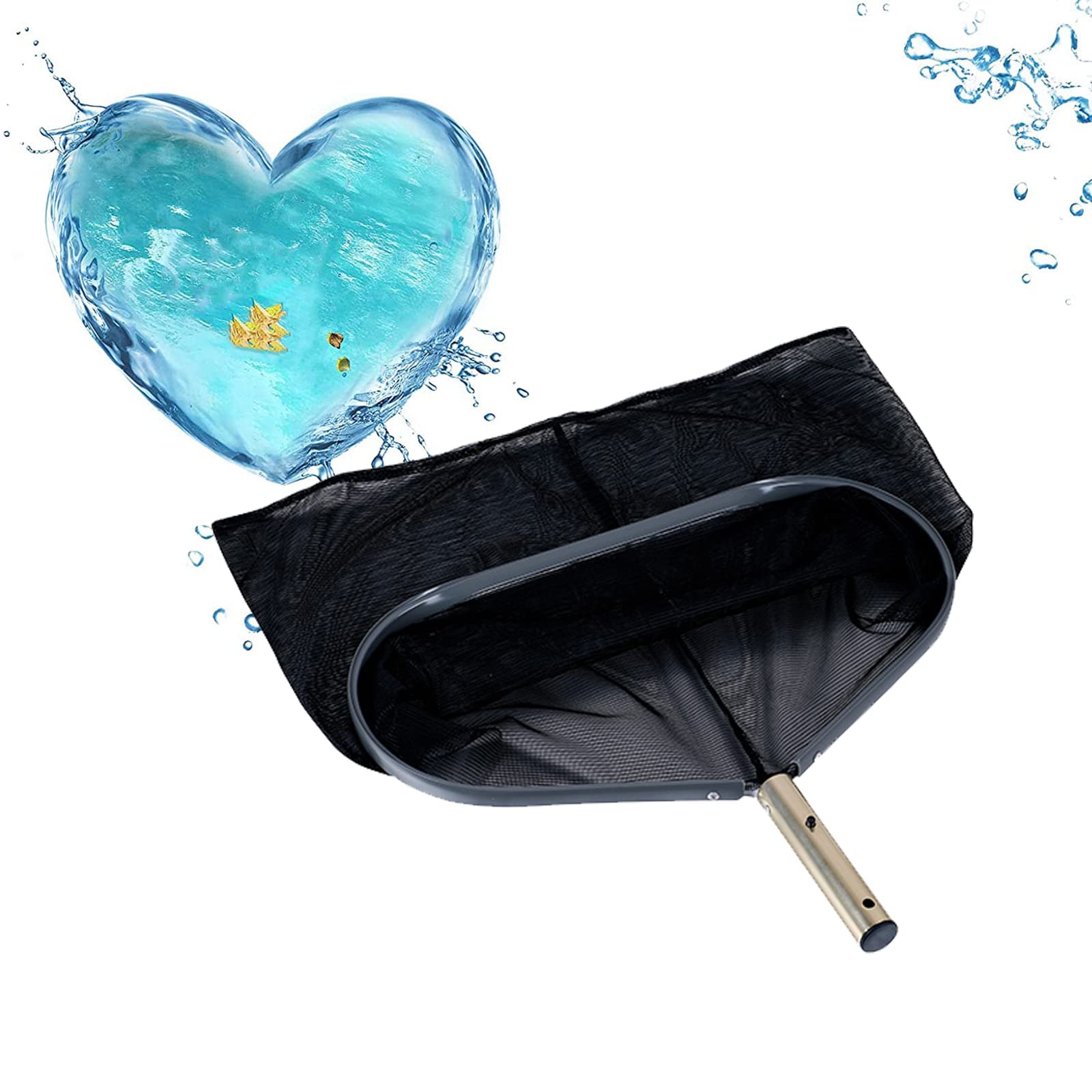 Esta Red recogedora de Hojas para Piscinas, rastrillo Profesional para Limpieza de Hojas, Red recogedora de Hojas para Piscinas, Red de rastrillo Profundo con Marco Reforzado para Limpiar ho