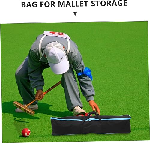Miniatura 8 de Bolsa de almacenamiento de mazo de croquet para fácil transporte, se adapta a mazas de acceso rápido con bucles y ganchos para viajes y juegos al