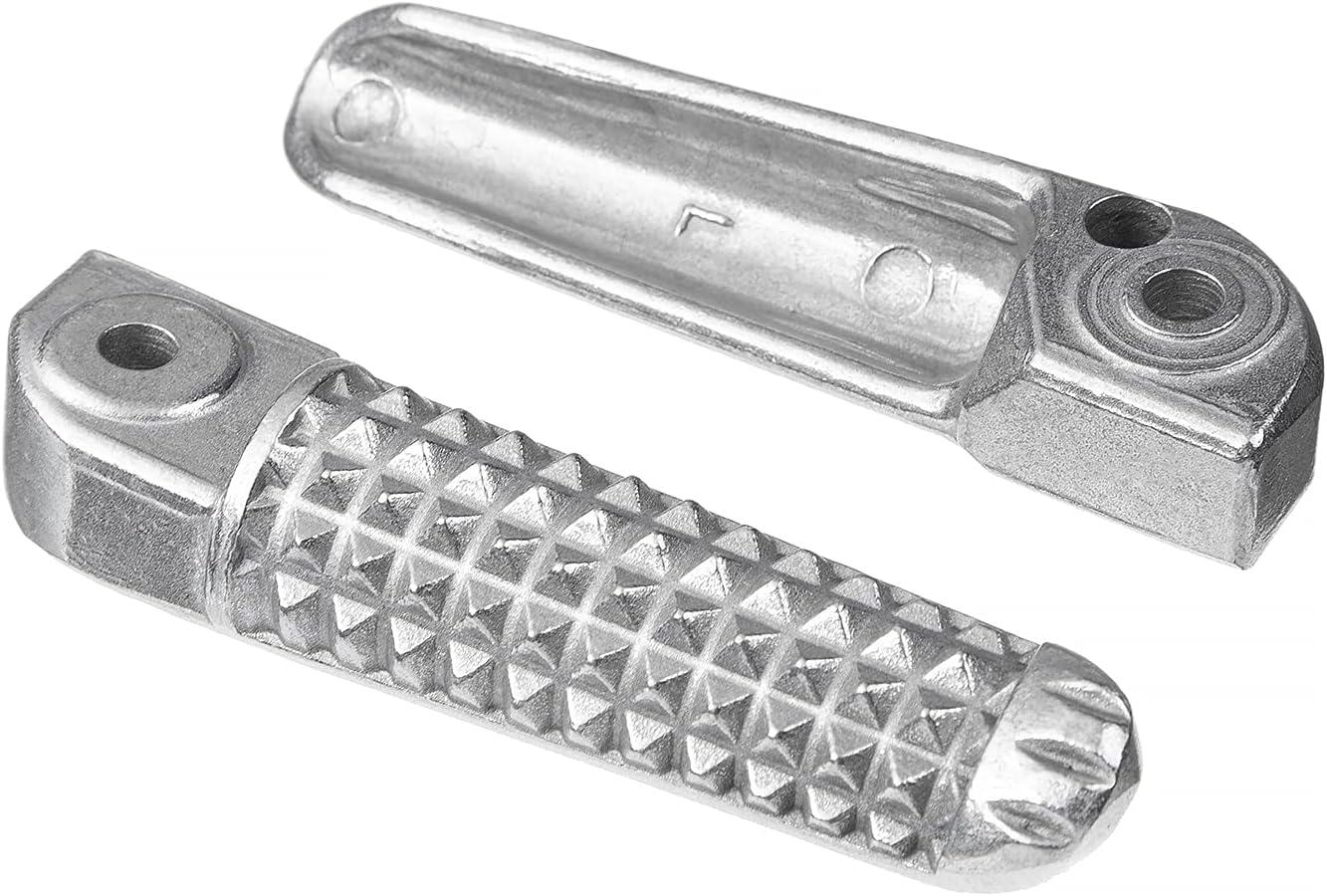 Rear Foot Pegs Pedals Footrests for Yamaha 2002-2014 YZF-R1, 2016-2018 R1S, 2015-2018 R1M, 2009-2020 V MAX, 2003-2020 R6 Models (Rear-White)