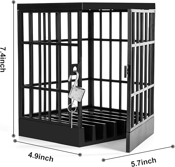 Gemaxvoled Cell Phone Jail Lock Box, Mobile Phones Prison Lockable Cage for Classroom Family Time Party