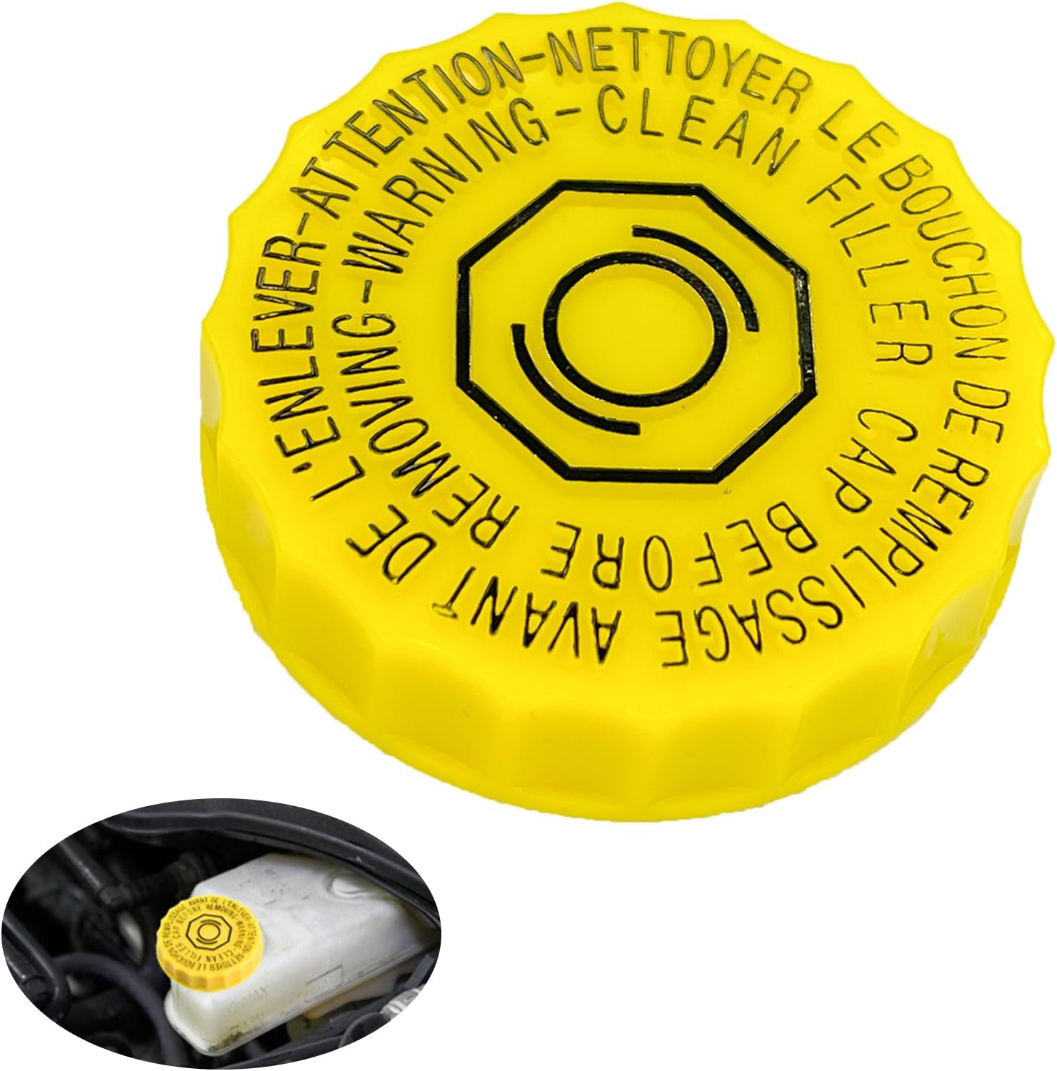 Brake Fluid Reservoir Cap, Brake Fluid Cap Replacement OEM 4683656AB 5014518AA Compatible with Jeep Wrangler 2001-2017 Dodge Journey 2009-2020 Ram 1500 2500 3500 Chrysler Vehicles