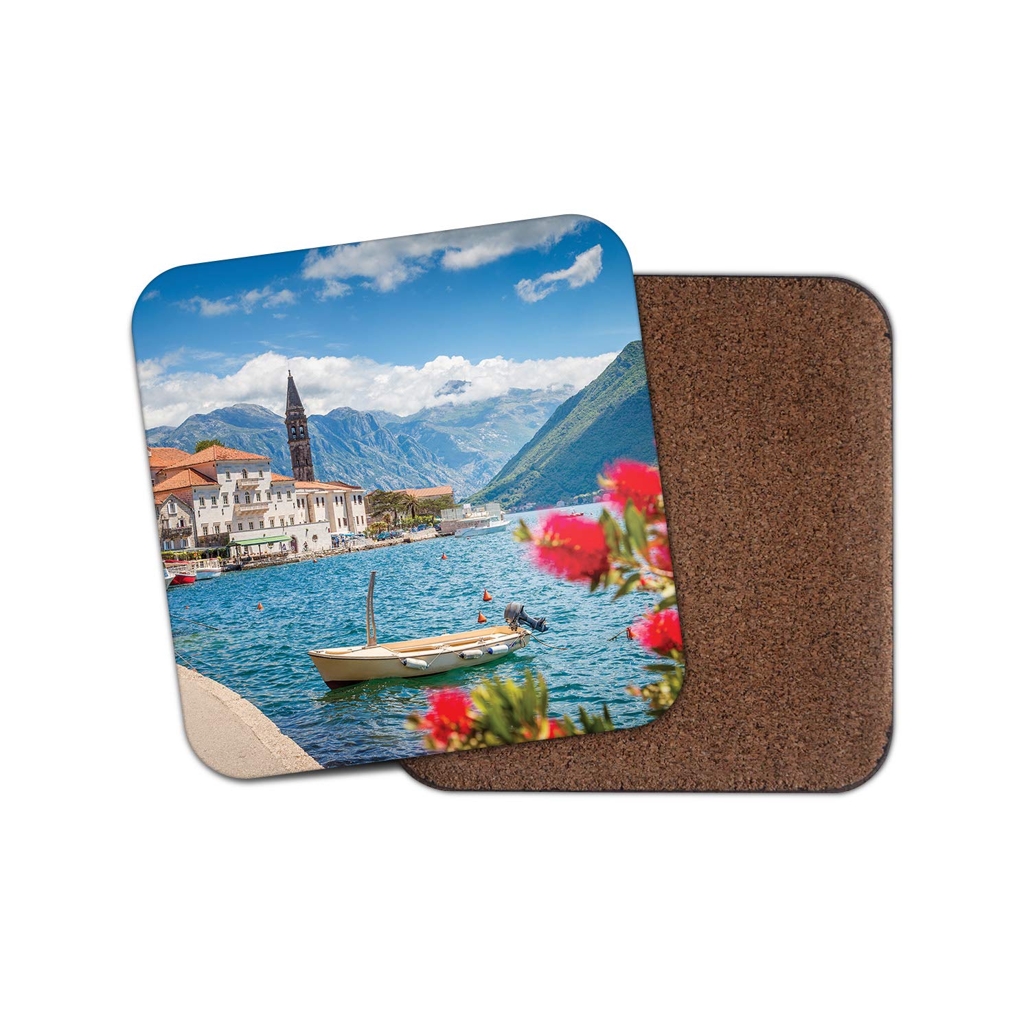 Destinationvinyl Multicolor 1 X Bay Of Kotor Coaster - Montenegro Adriatic Sea Travel Holiday #12485