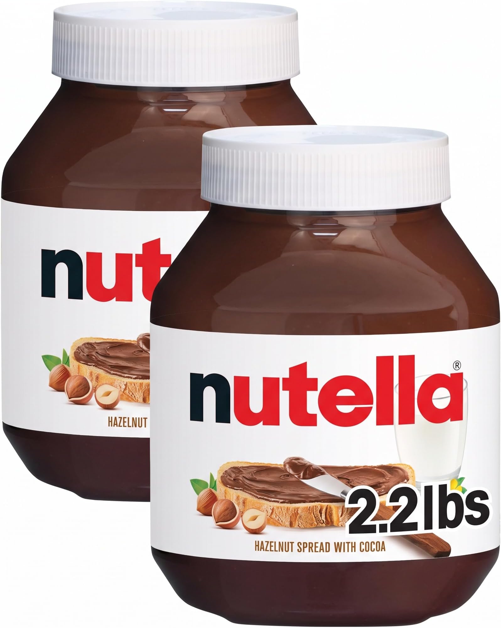 Hazelnut Spread with Cocoa, Creamy Hazelnut Spread, Breakfast Favorite, 35.3 oz Jar (Pack of 2)