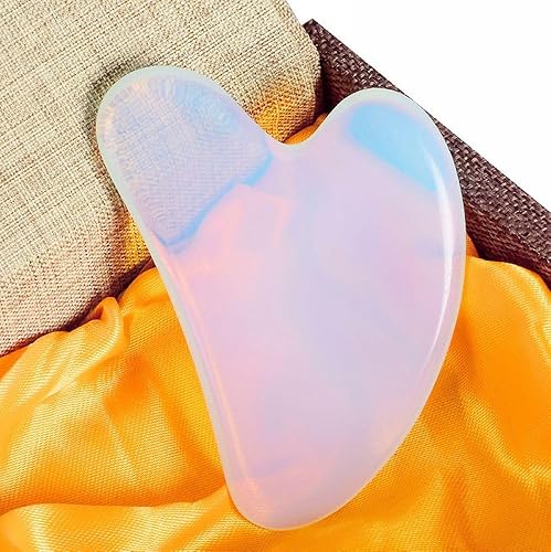 Miniatura 5 de Herramienta de cuarzo natural con forma de corazón de cristal Gua Sha, herramienta de masaje de spa, herramienta de masaje facial para cuello,