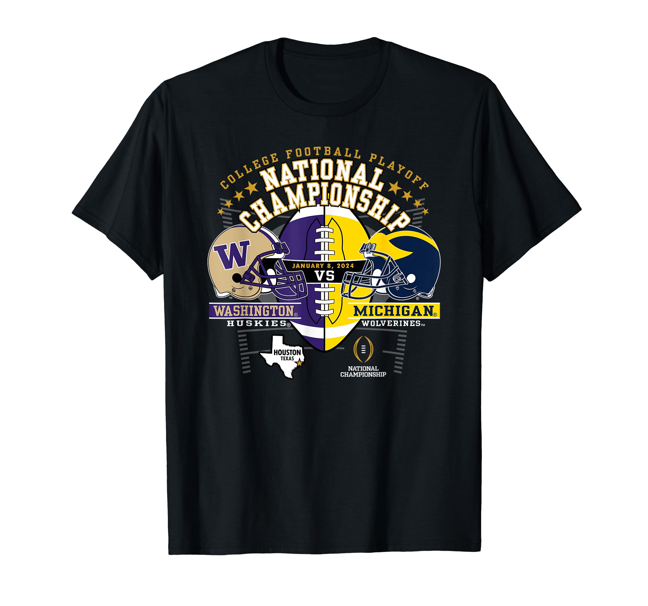 Washington vs Michigan 2024 CFP National Championship T-Shirt