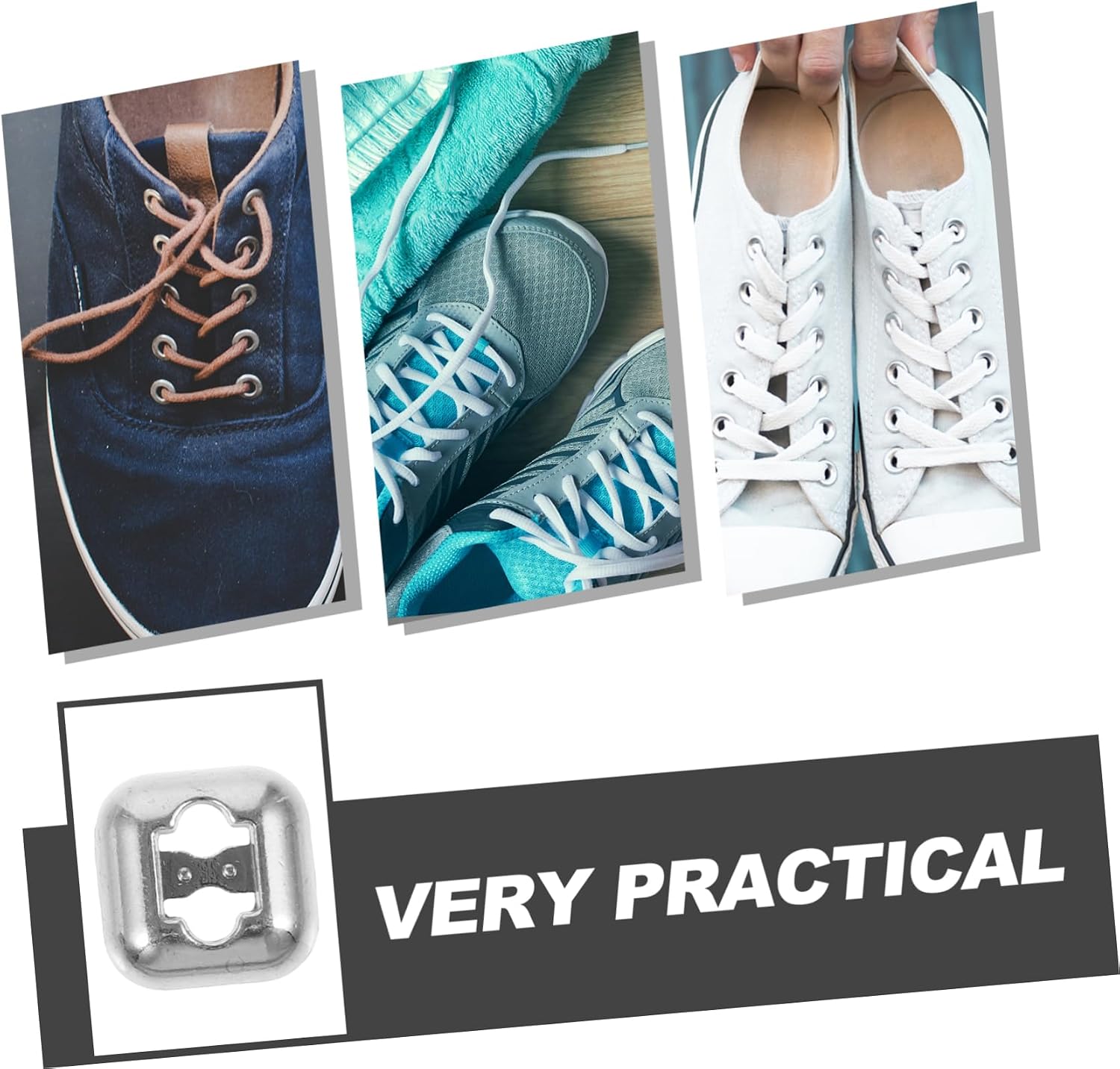 CALLARON 4pcs Shoe Lace Buckle Shoelace Locks Metal Locks for Shoelaces Tips for Sneakers