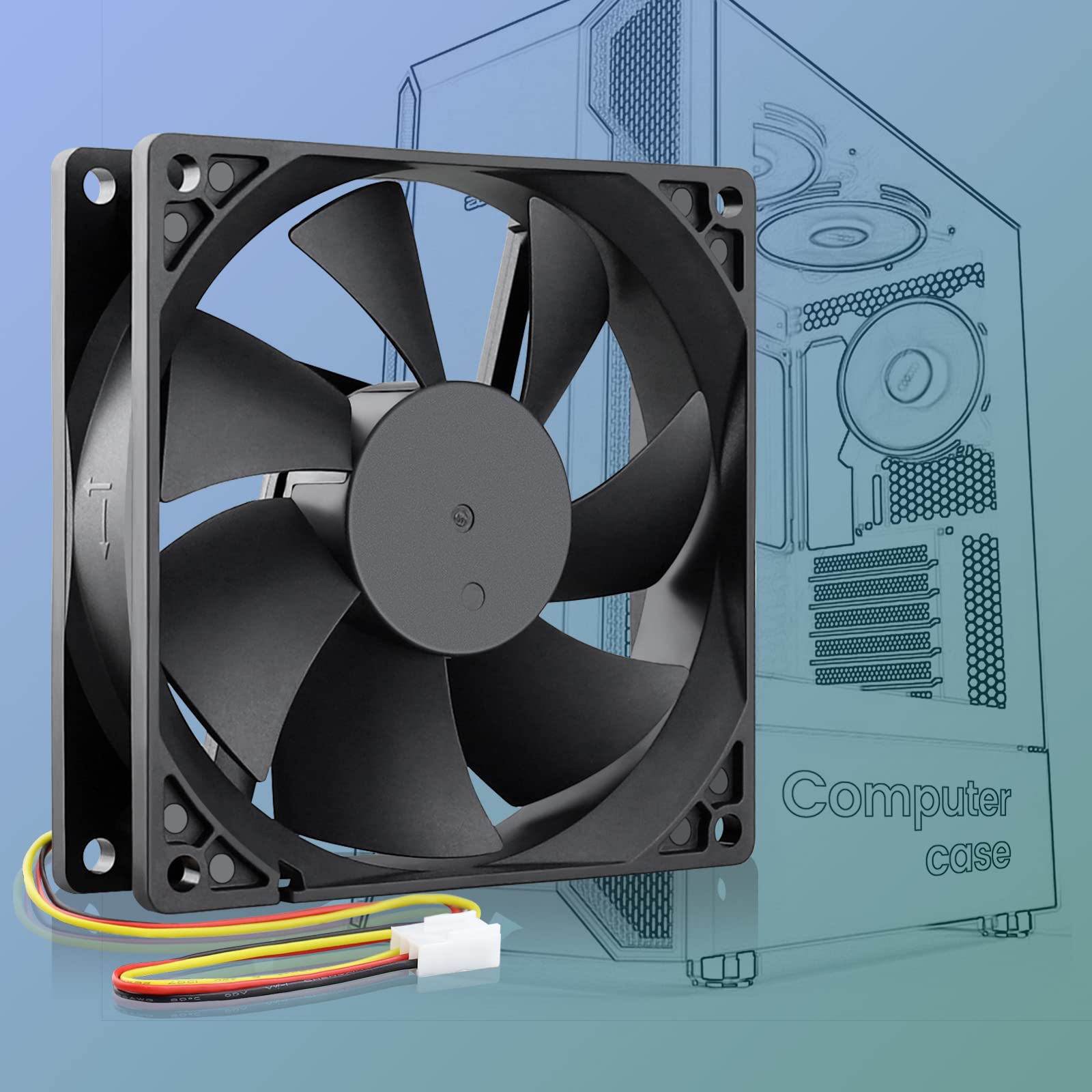 Diy Ventilation Fan Wathai 92mm X 25mm 12V DC Brushless Computer Fan ...