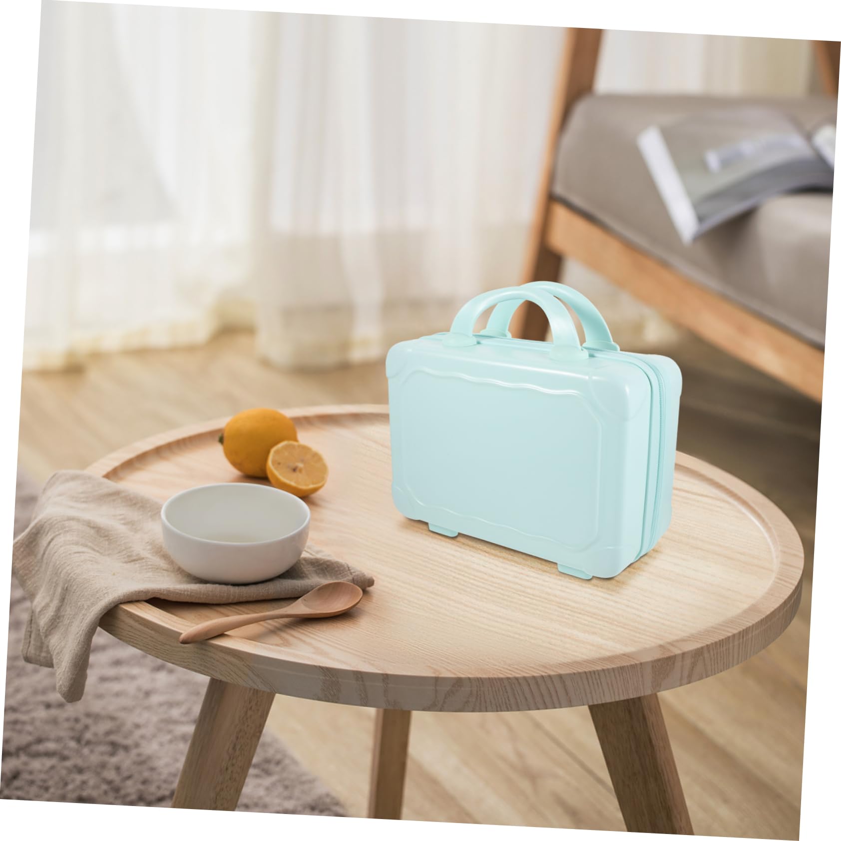 Healeved Mini Suitcase Bag Makeup Travel Case Toiletries Bag Women Stylish Makeup Case for Travel