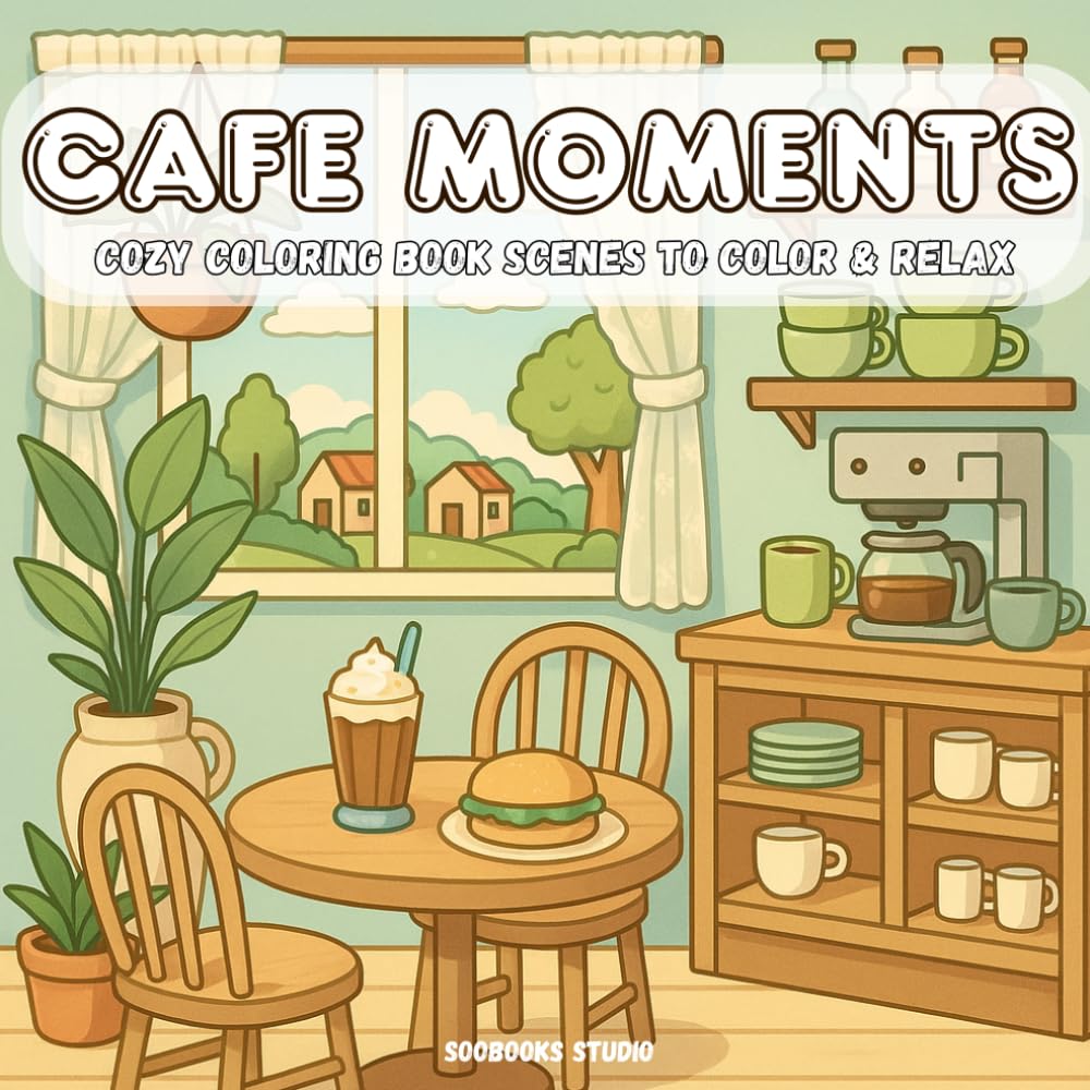 Cozy Café: Cute Coffee Shop Scenes for Relaxation, Comfort & Creativity