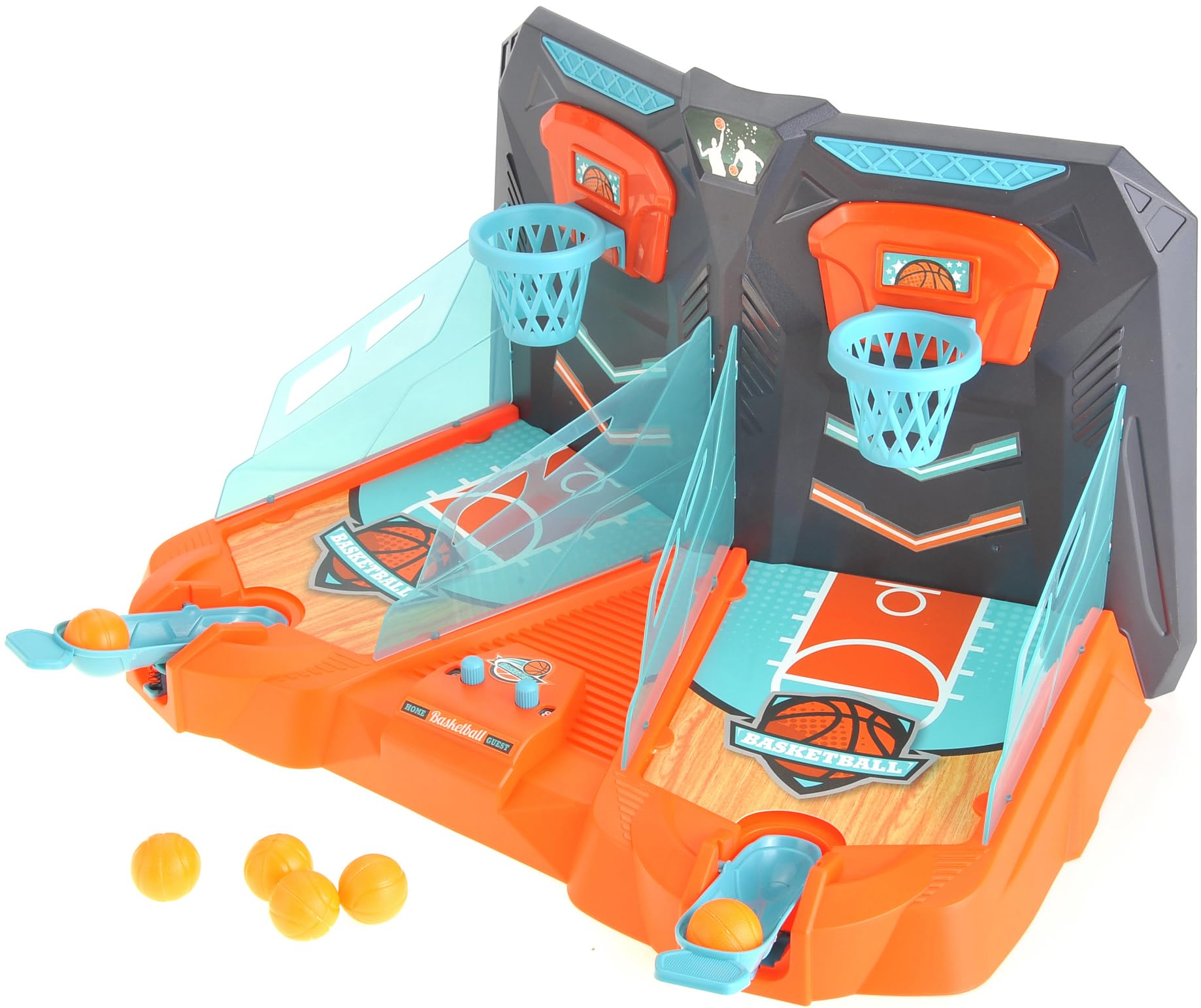 Large Desktop Basketball Arcade Toy Fun for Kids & Adults 2-Player Action, Indoor Shooting Game for Parties, Novelty Toy (19" x 14"), Basketball Game with Scores for Boys and Girls Ages 3 4 5 6 7 8