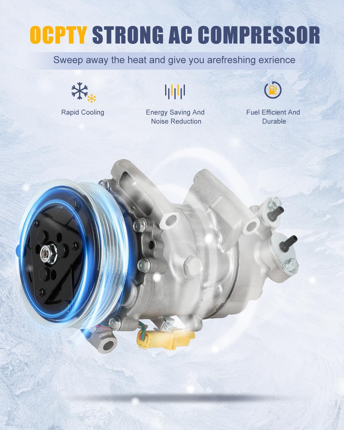 OCPTY AC Compressor for 2011-2016 for Mini Cooper 1.5L 1.6L 2.0L for Mini Cooper Countryman 1.6L for Mini Cooper Paceman 1.6L 64529223392 64526942501 64522758145