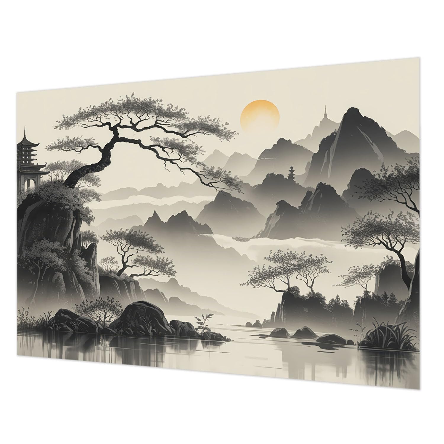 Tapisserie intissée haute qualité 312x219 cm paysage oriental Tulup
