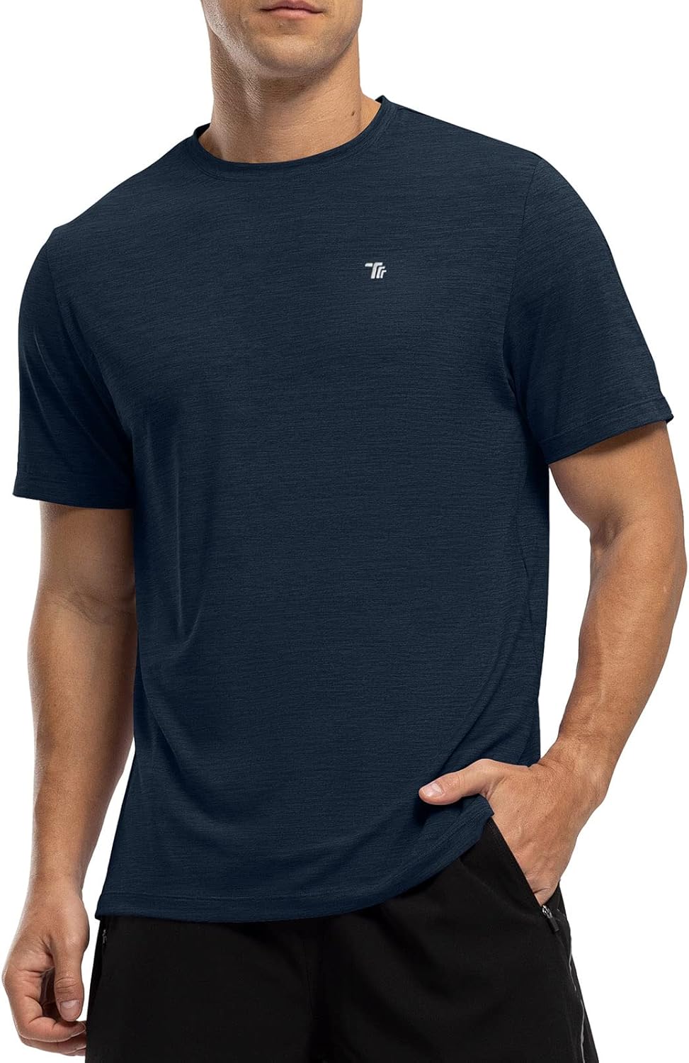 Rdruko Men's Dry Fit Workout Shirts Moisture Wicking Short Sleeve Athletic Running Gym Active T Shirts