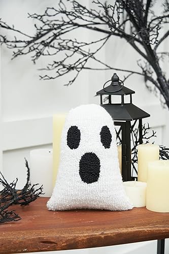 Miniatura 5 de C&F Home Almohada pequeña de 10 x 8 pulgadas con forma de fantasma de Halloween para otoño, linda y espeluznante para sofá, silla, decoración