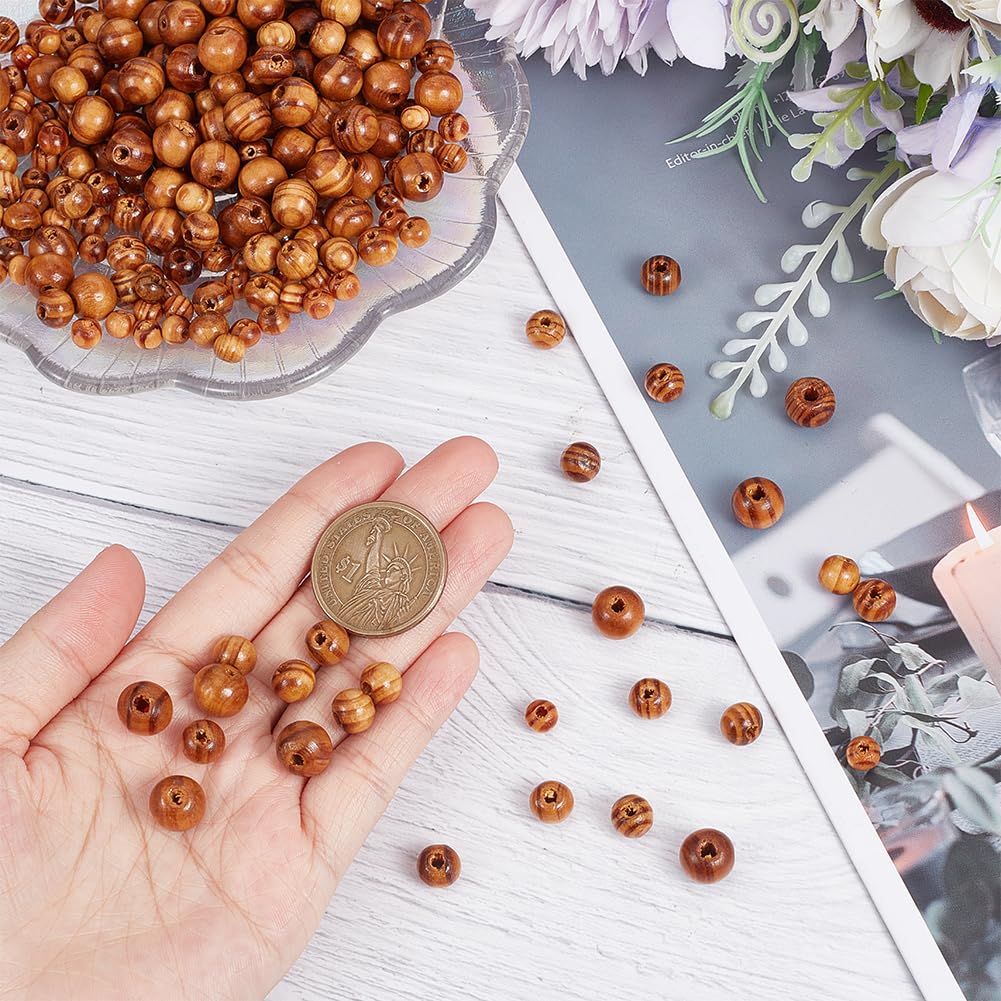 Natürliche Holzperlen Burlywood – 30 Stück, Oval, Mit 14 Mm Loch, Für DIY-Schmuck & Haarzöpfe