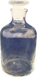 Ajax Scientific BT030-0500 Glass Narrow Mouth Reagent Bottle with Stopper, 500ml
