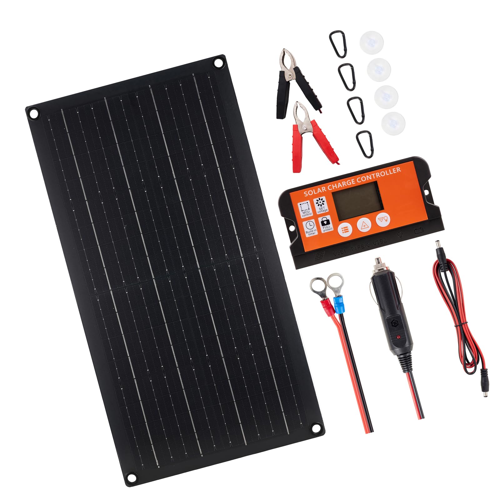 Elnwnnkc Multicolor Permanent 20W Photovoltaic Panel Device Strong Immune Hard Wearing For Battery Maintenance In Harsh Conditions Easy Install Device