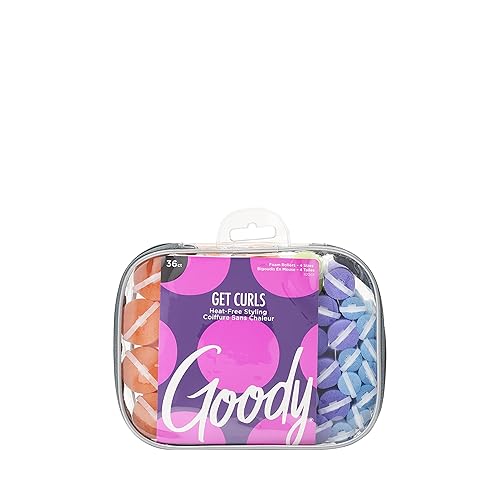 Rodillos de goma para el cabello de Goody Styling Essentials., Colores Variados