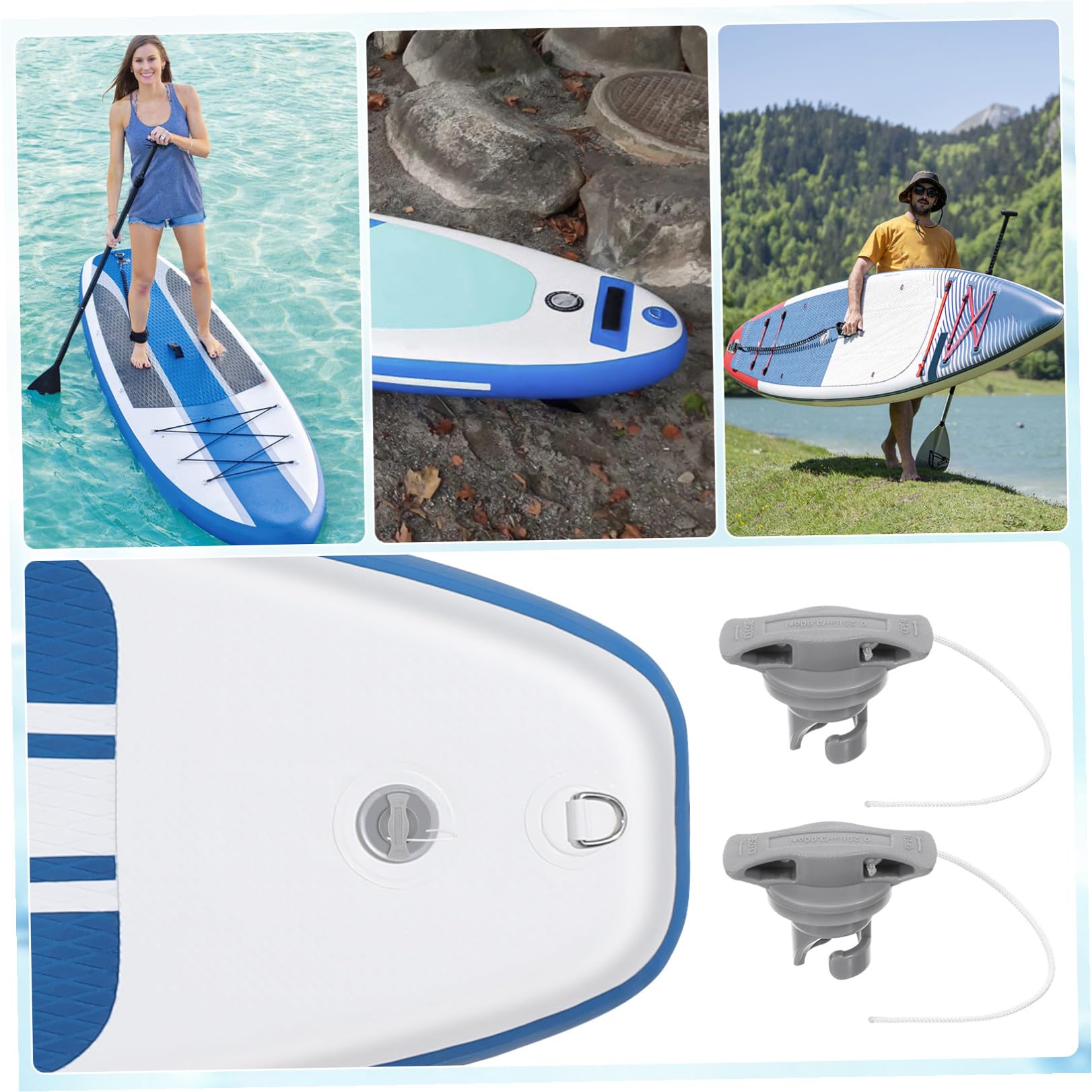 Yardwe Coperchio Valvola Aria 2 Pezzi PVC per Barca Gonfiabile e Dinghy
